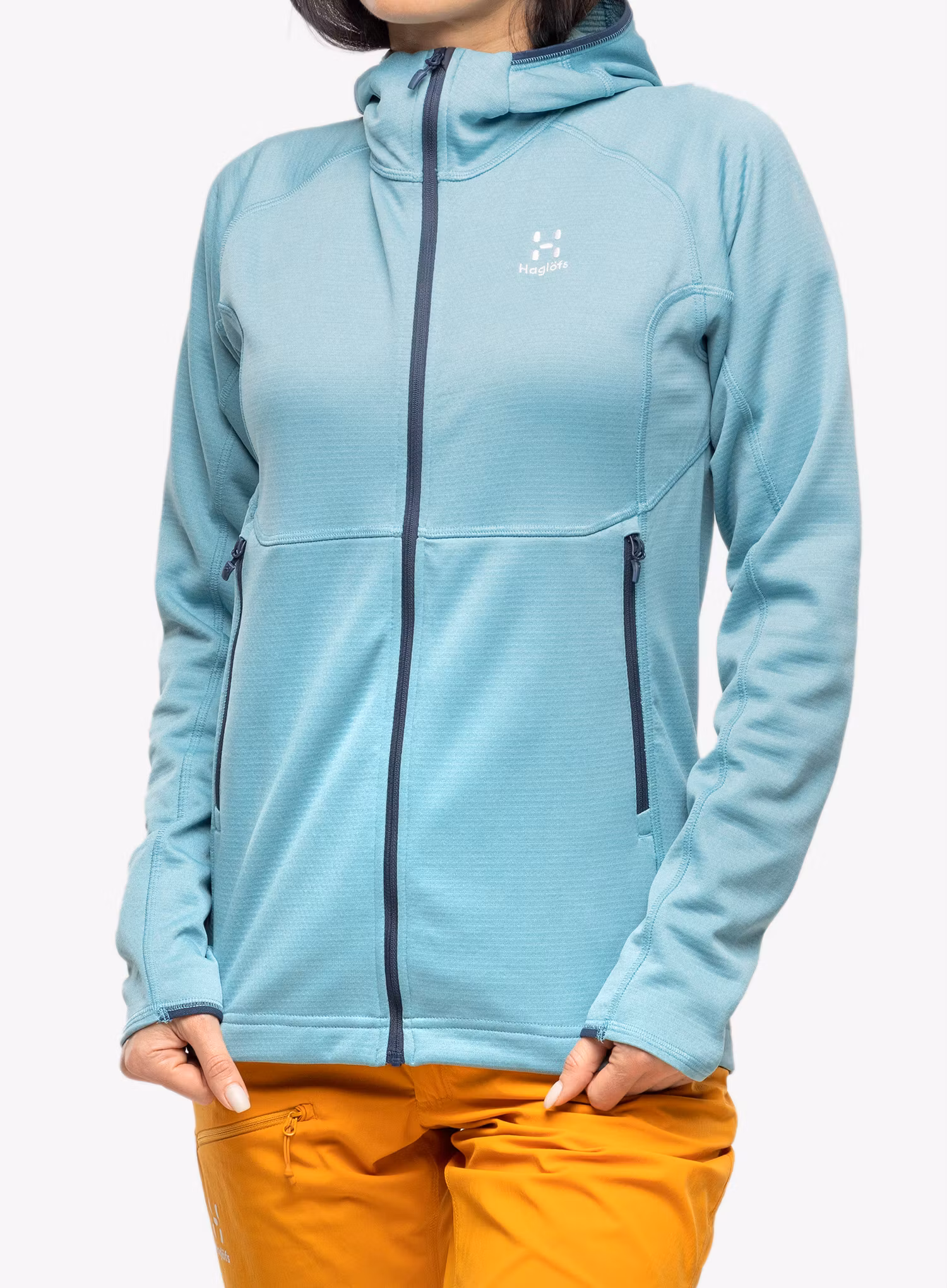 Outdoor mikina dámská Haglofs Skuta Hood - frost blue