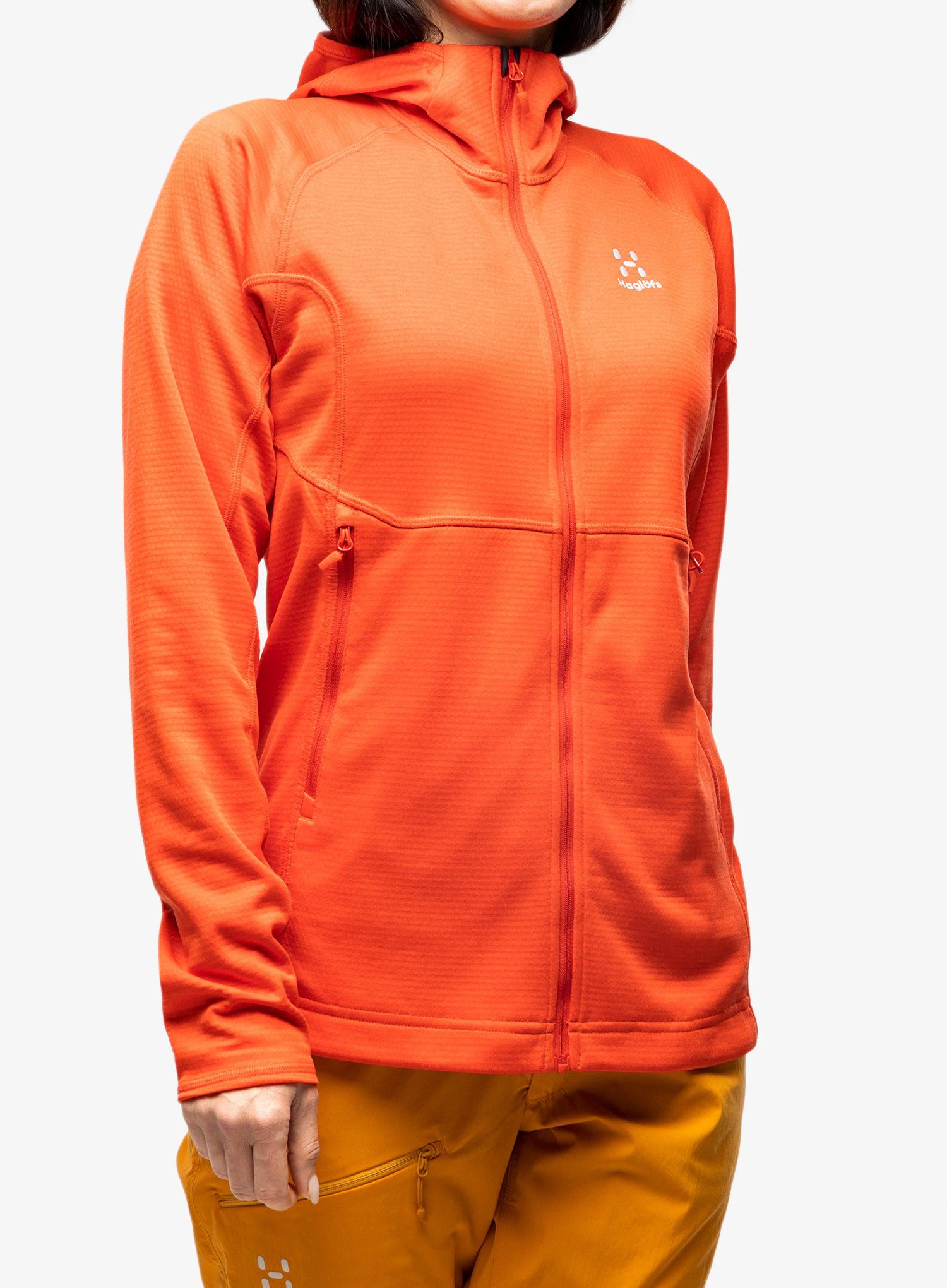 Dámská mikina na zip Haglofs Skuta Hood - poppy red