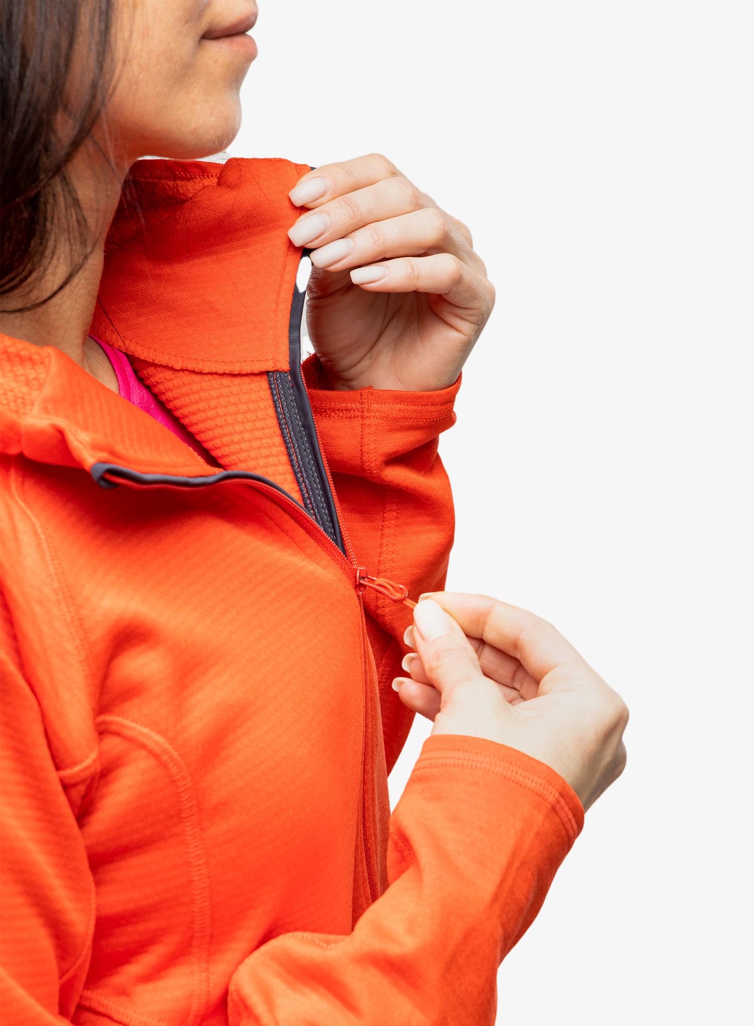 Dámská mikina na zip Haglofs Skuta Hood - poppy red