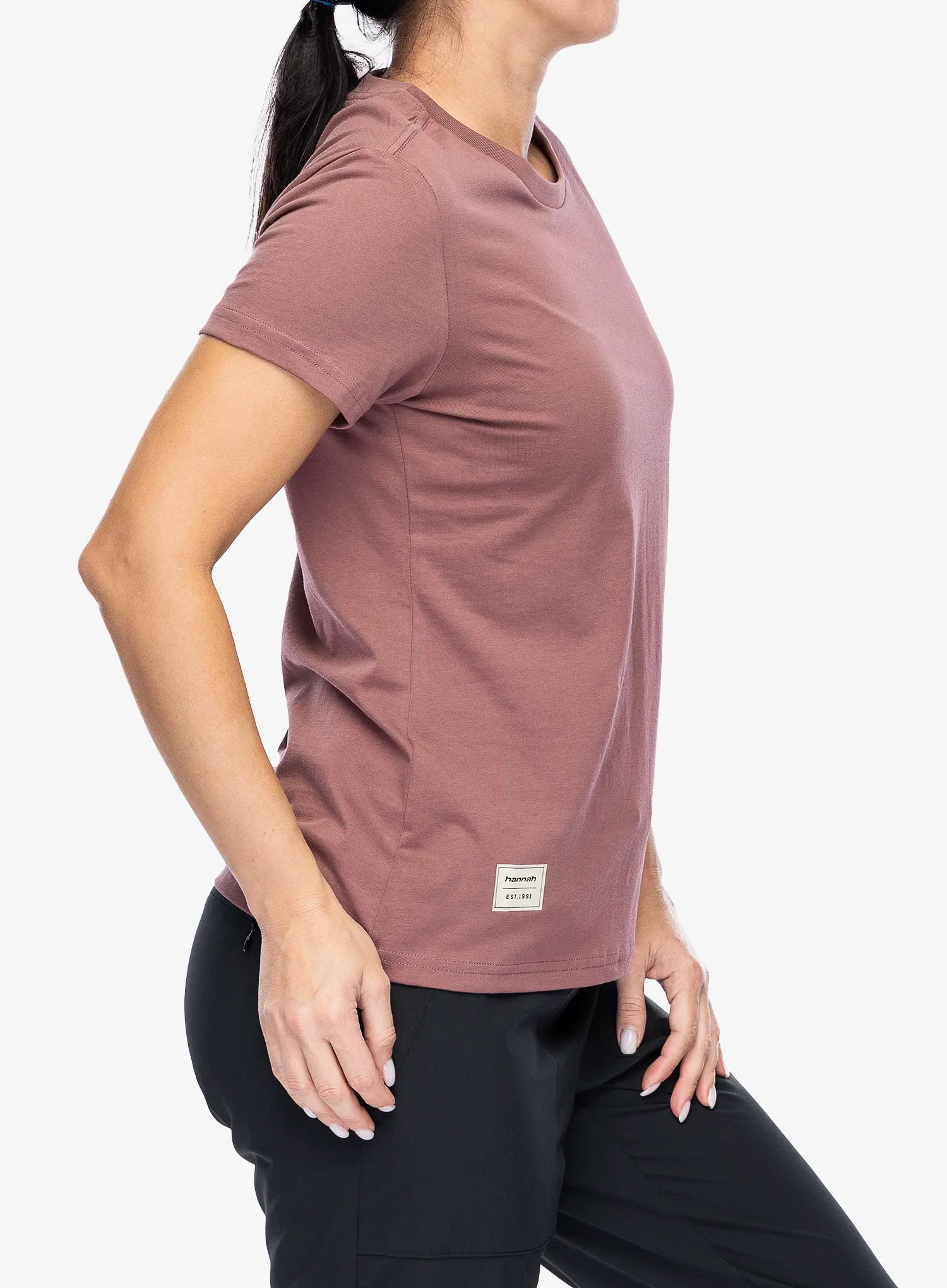 Bavlněné tričko dámské Hannah Aria II - rose taupe