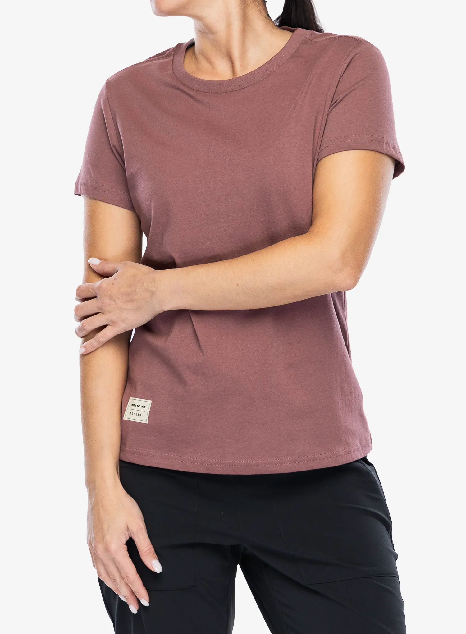 Bavlněné tričko dámské Hannah Aria II - rose taupe