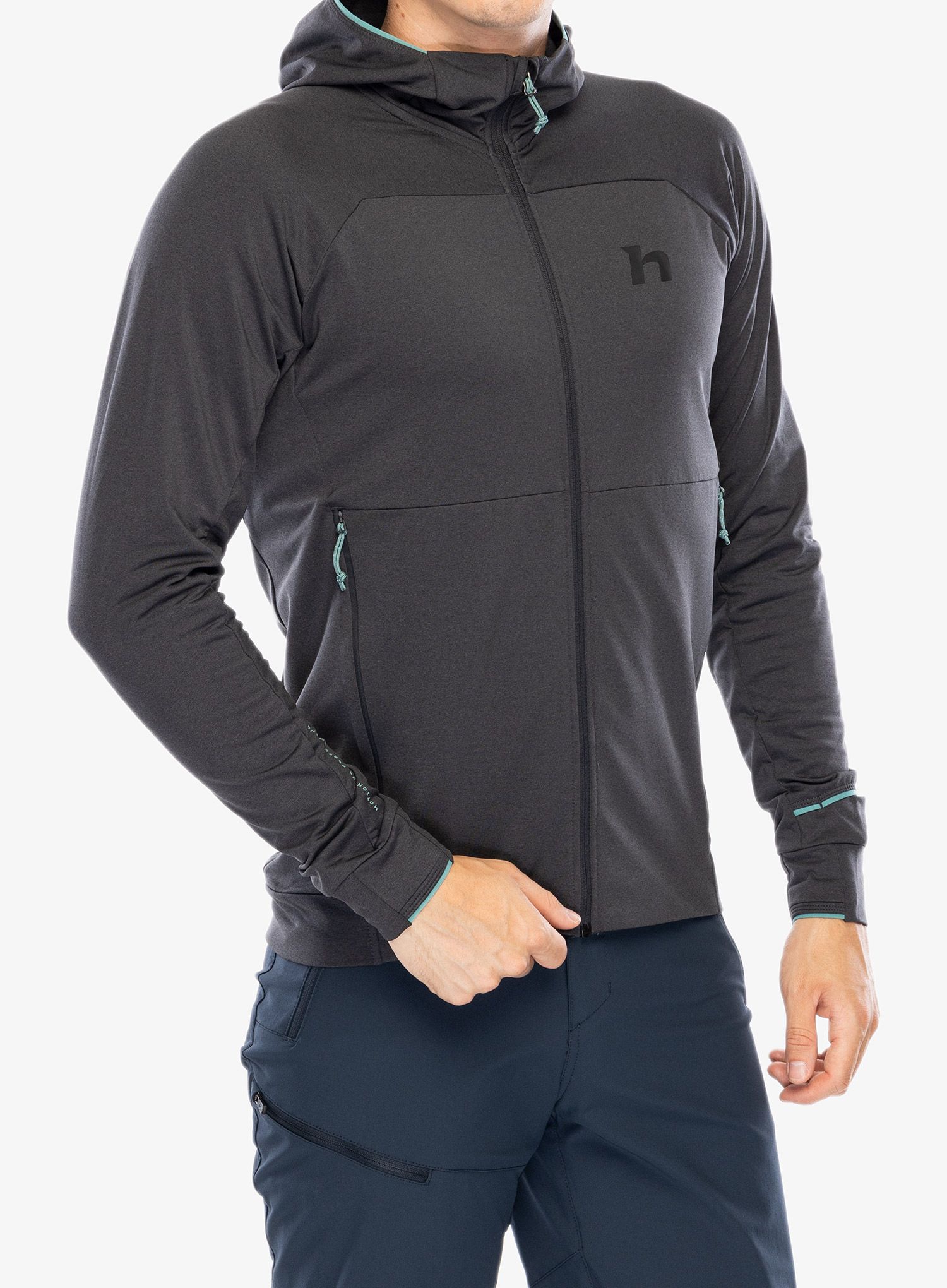 Mikina s kapucí Hannah Ethan Hoody - anthracite mel