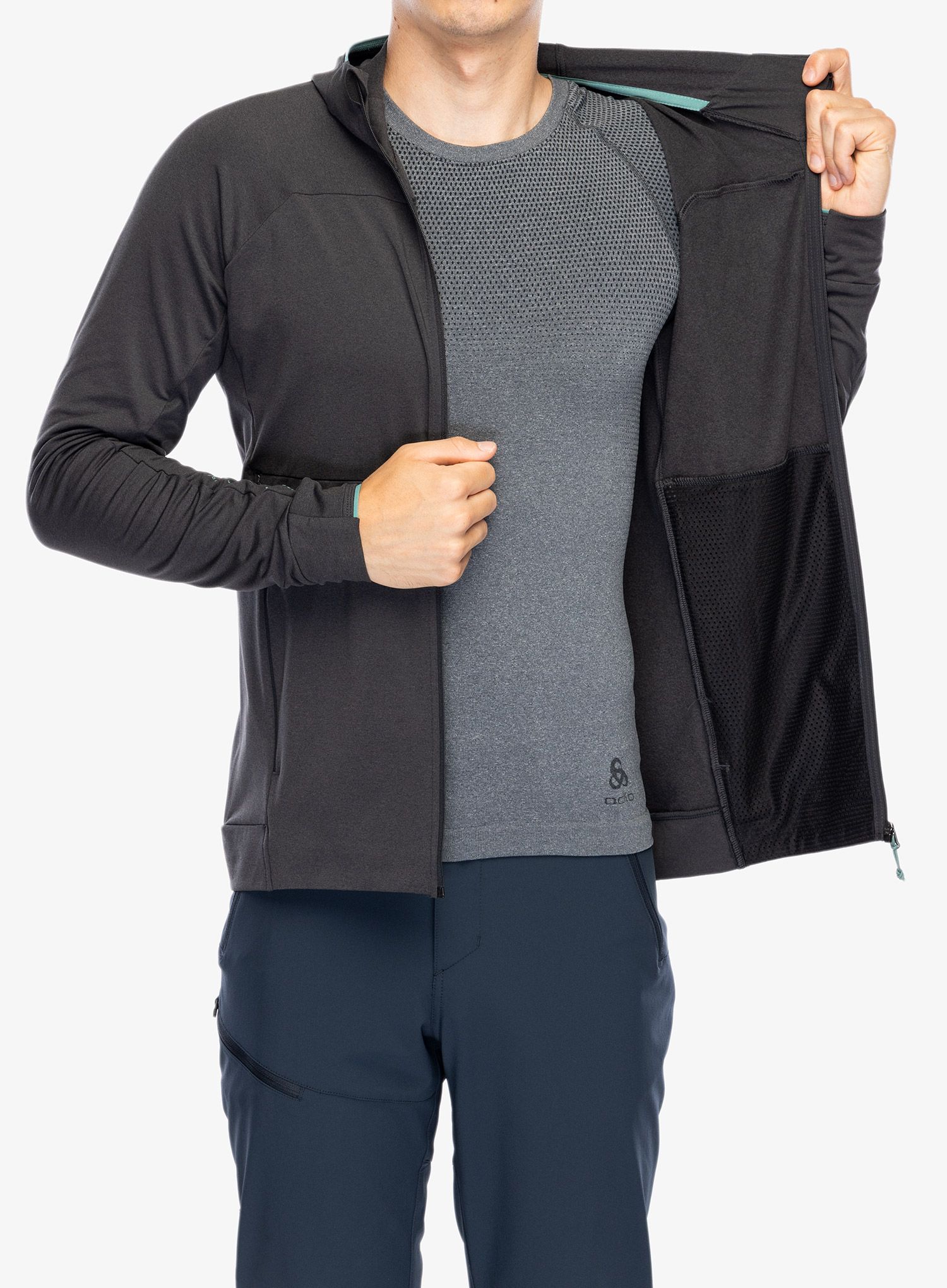 Mikina s kapucí Hannah Ethan Hoody - anthracite mel