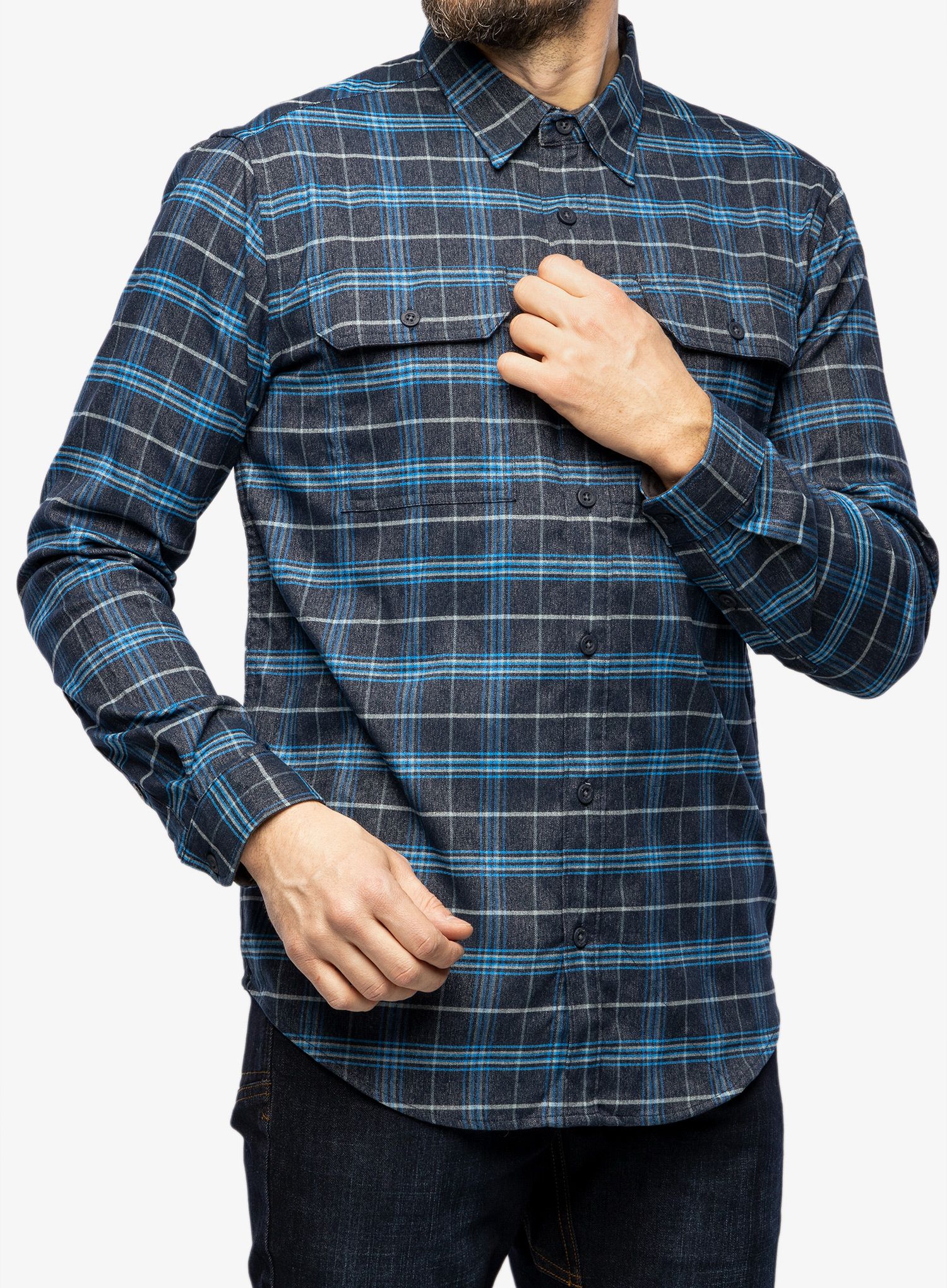 Košile Helikon-Tex Greyman Shirt - blue stonework plaid