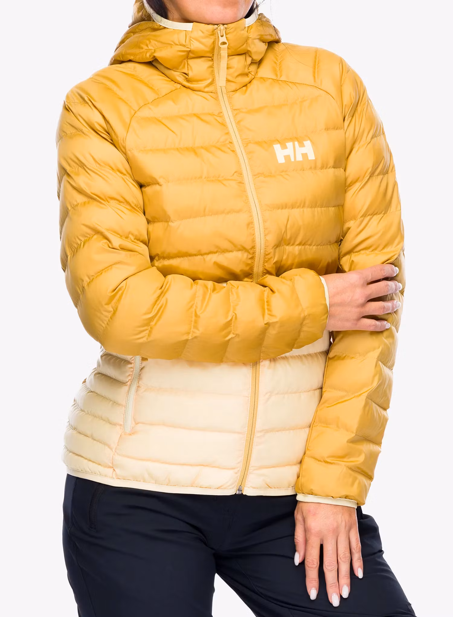 Zateplená bunda dámská Helly Hansen Banff Hooded Insulator - yellow cream/sand