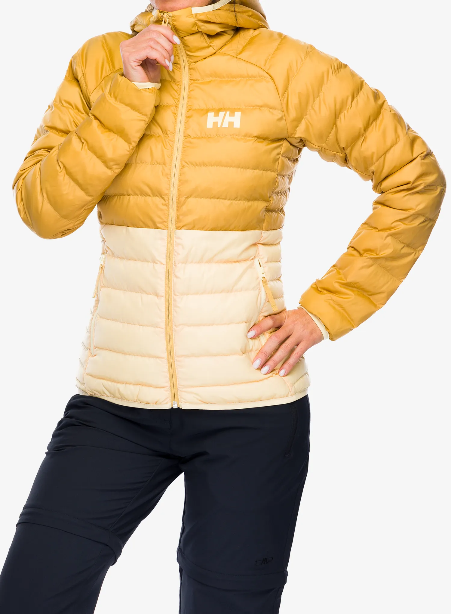 Zateplená bunda dámská Helly Hansen Banff Hooded Insulator - yellow cream/sand