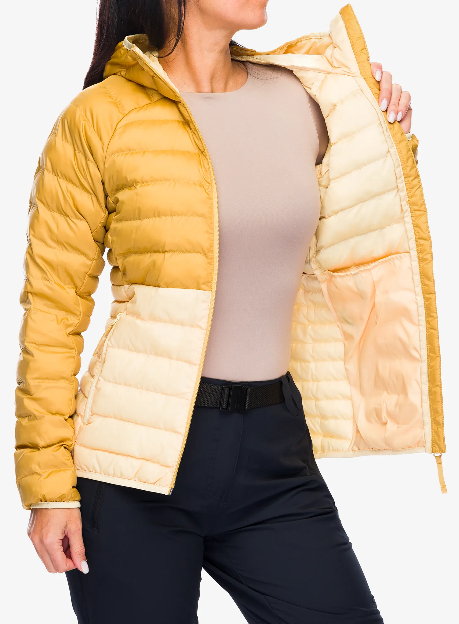 Zateplená bunda dámská Helly Hansen Banff Hooded Insulator - yellow cream/sand