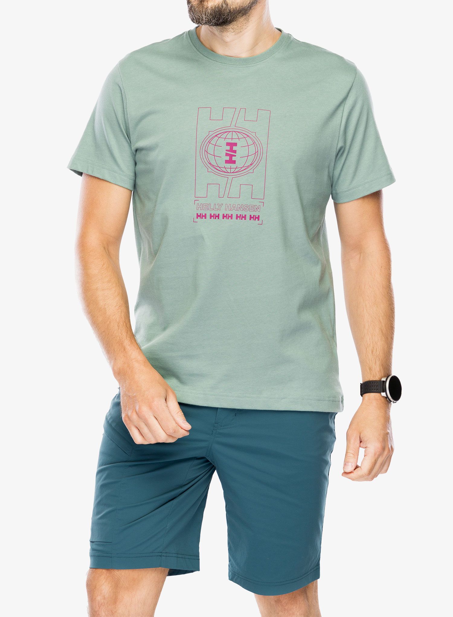Tričko s potiskem Helly Hansen Core Graphic T-Shirt - cactus