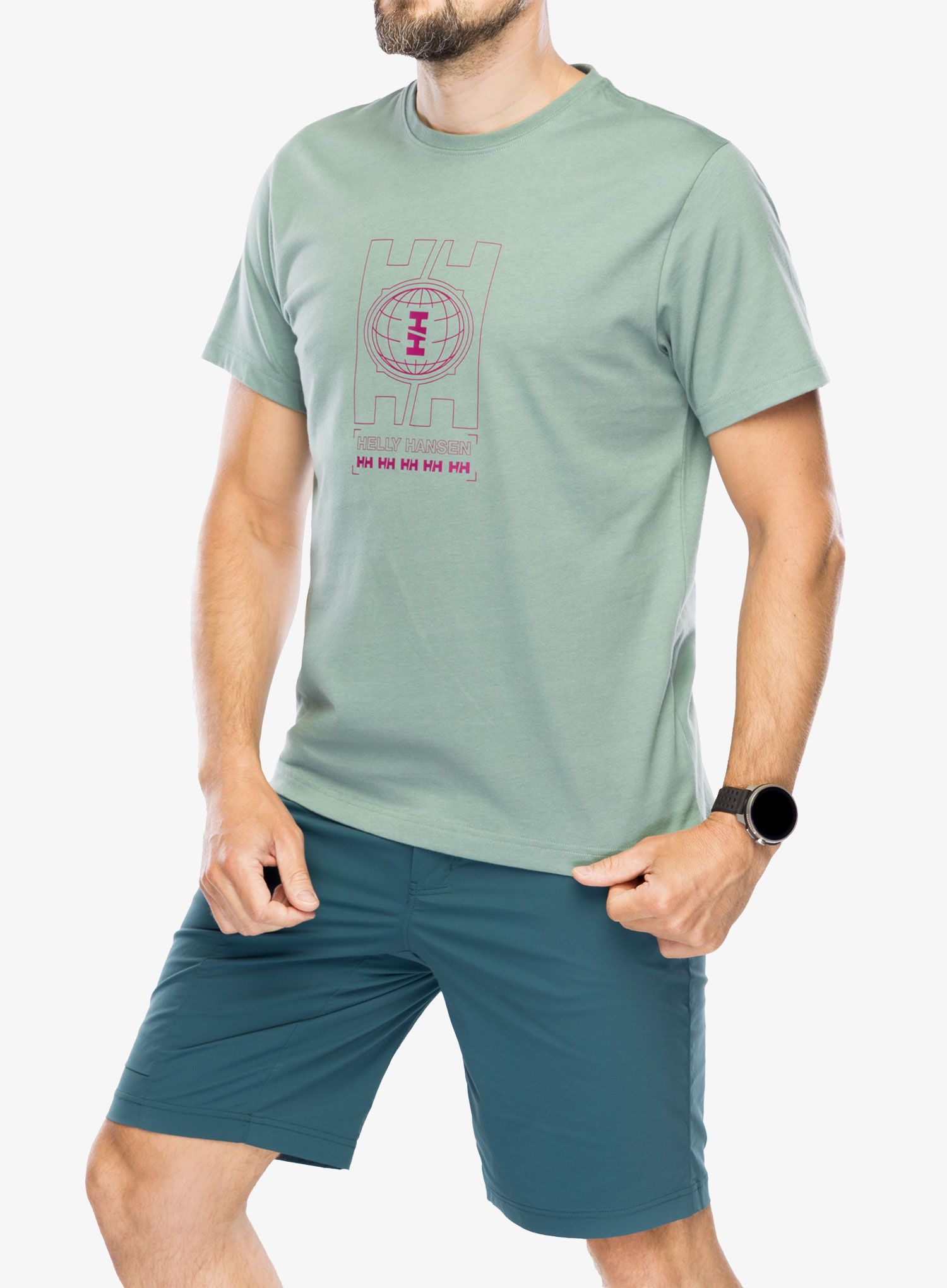 Tričko s potiskem Helly Hansen Core Graphic T-Shirt - cactus