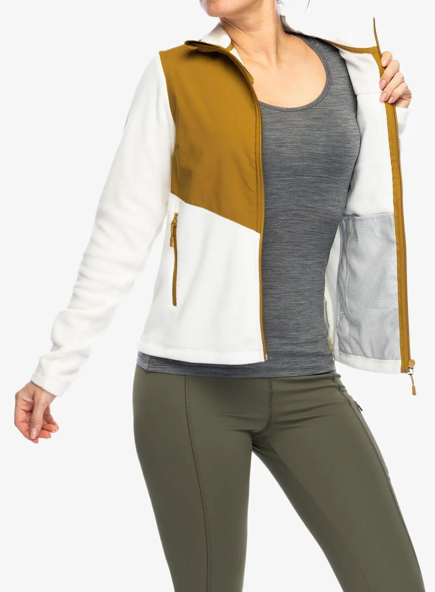 Dámská mikina se zipem Helly Hansen Daybreaker Block Jacket - snow