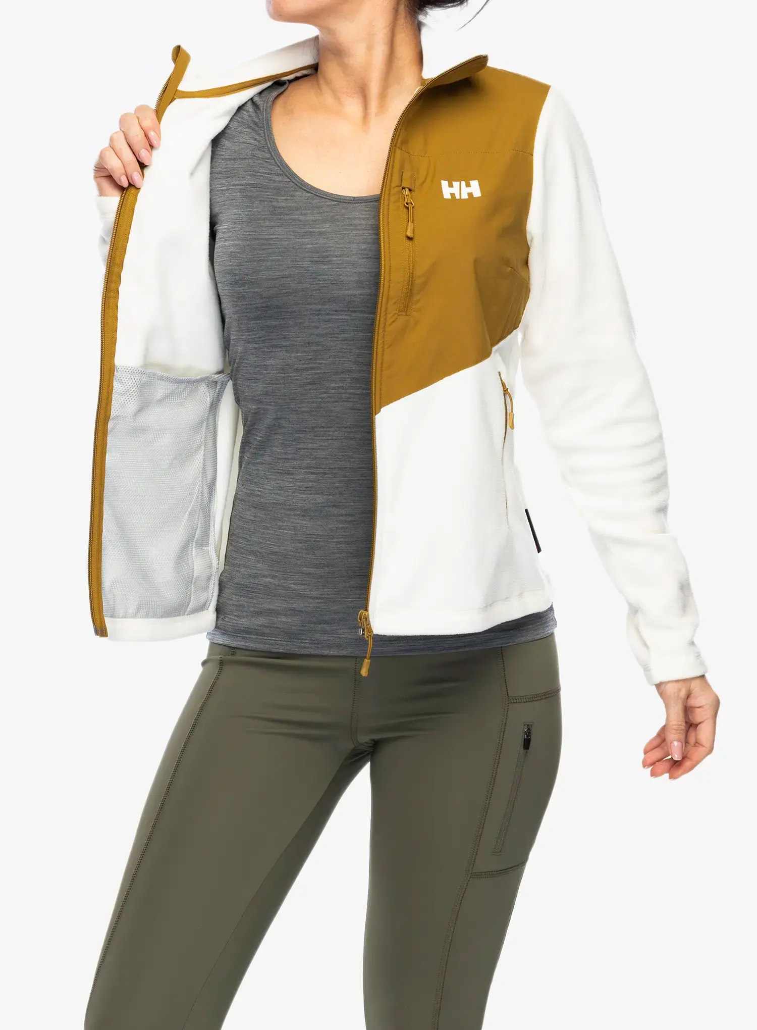 Dámská mikina se zipem Helly Hansen Daybreaker Block Jacket - snow