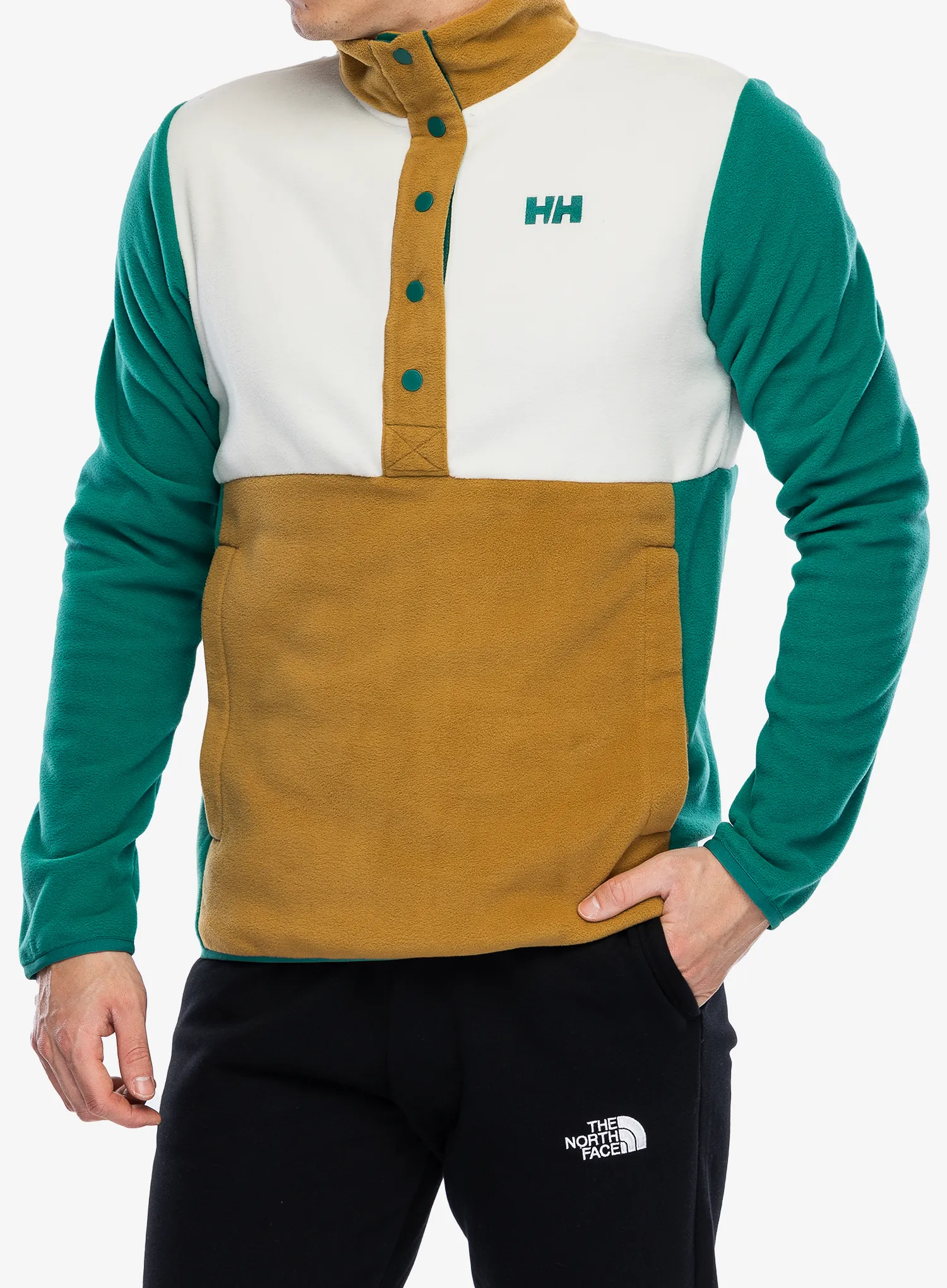 Fleece mikina Helly Hansen Daybreaker Snap Pullover - emerald