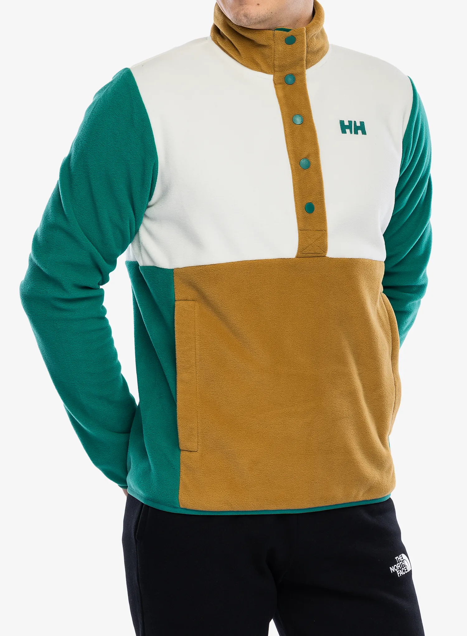 Fleece mikina Helly Hansen Daybreaker Snap Pullover - emerald