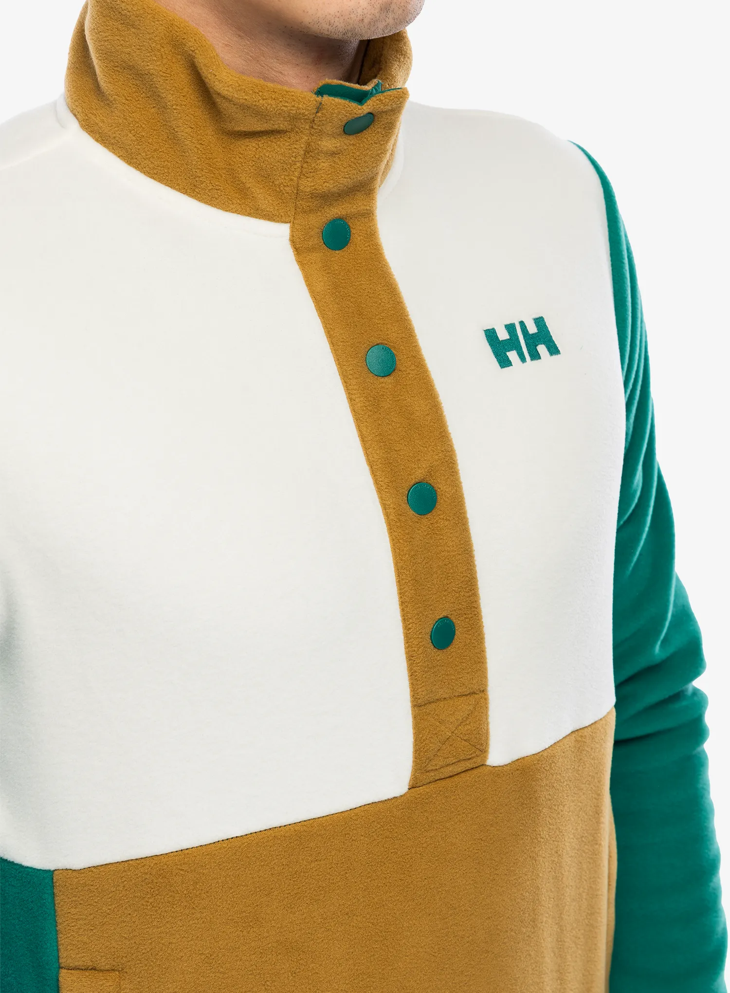 Fleece mikina Helly Hansen Daybreaker Snap Pullover - emerald