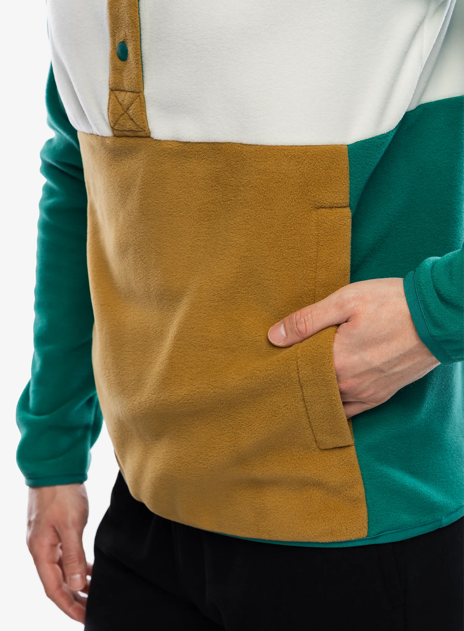 Fleece mikina Helly Hansen Daybreaker Snap Pullover - emerald