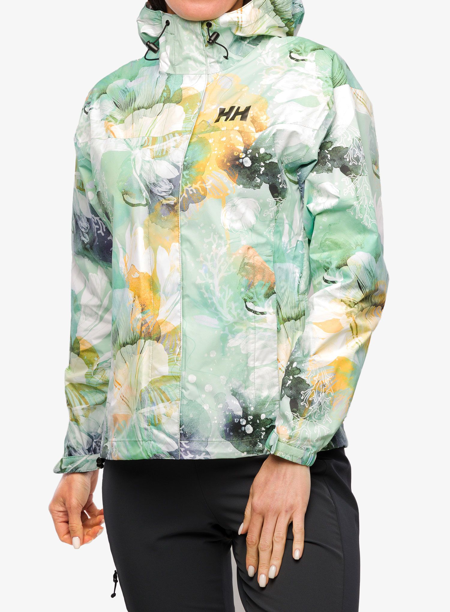 Dámská bunda do deště Helly Hansen Loke Print Jacket - jade esra