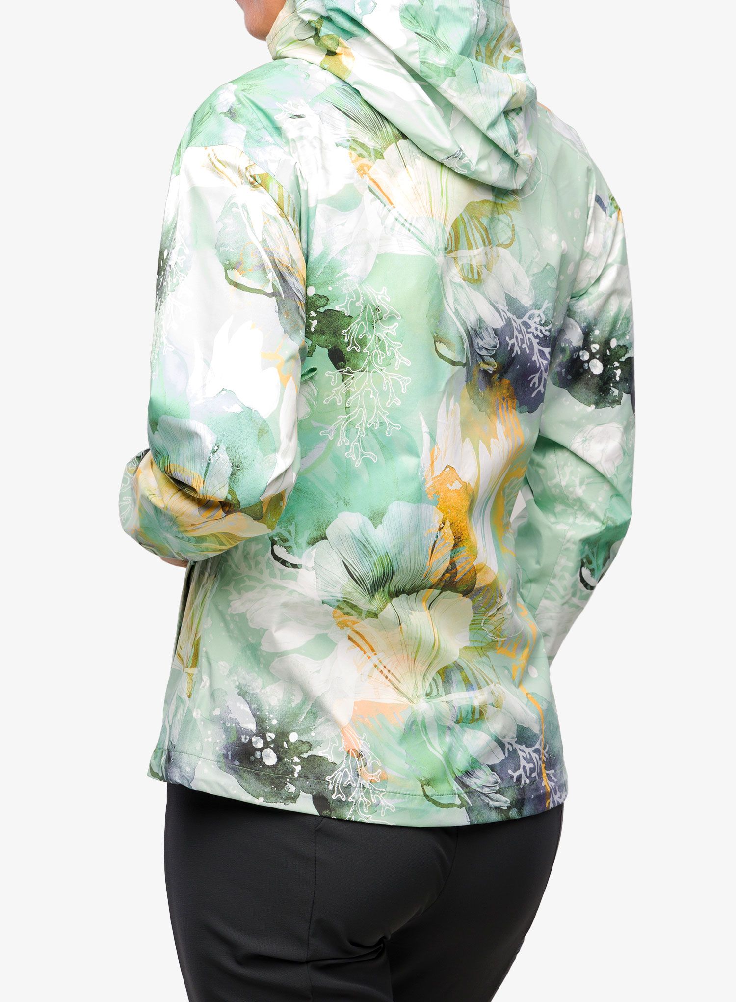 Dámská bunda do deště Helly Hansen Loke Print Jacket - jade esra