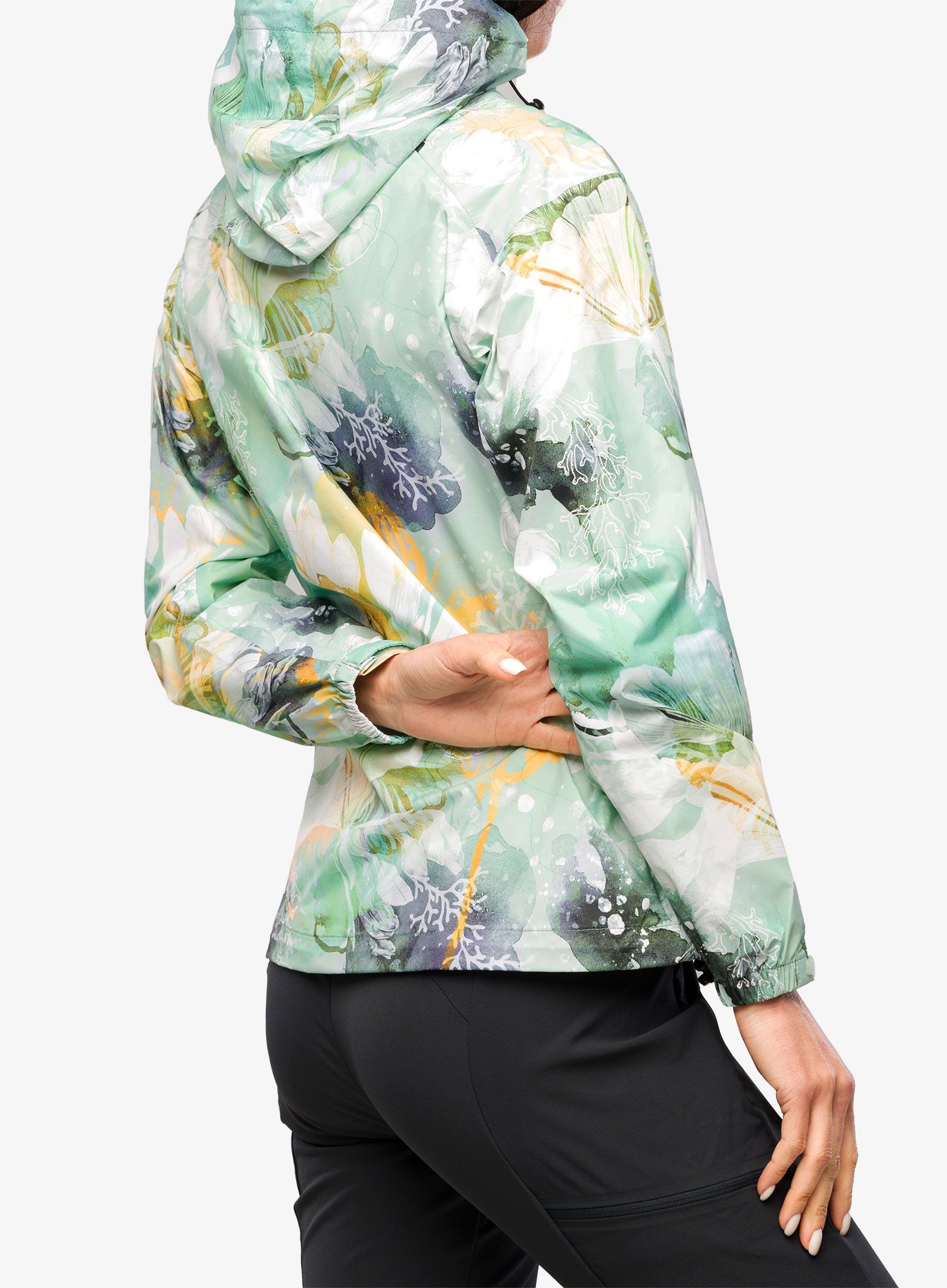 Dámská bunda do deště Helly Hansen Loke Print Jacket - jade esra