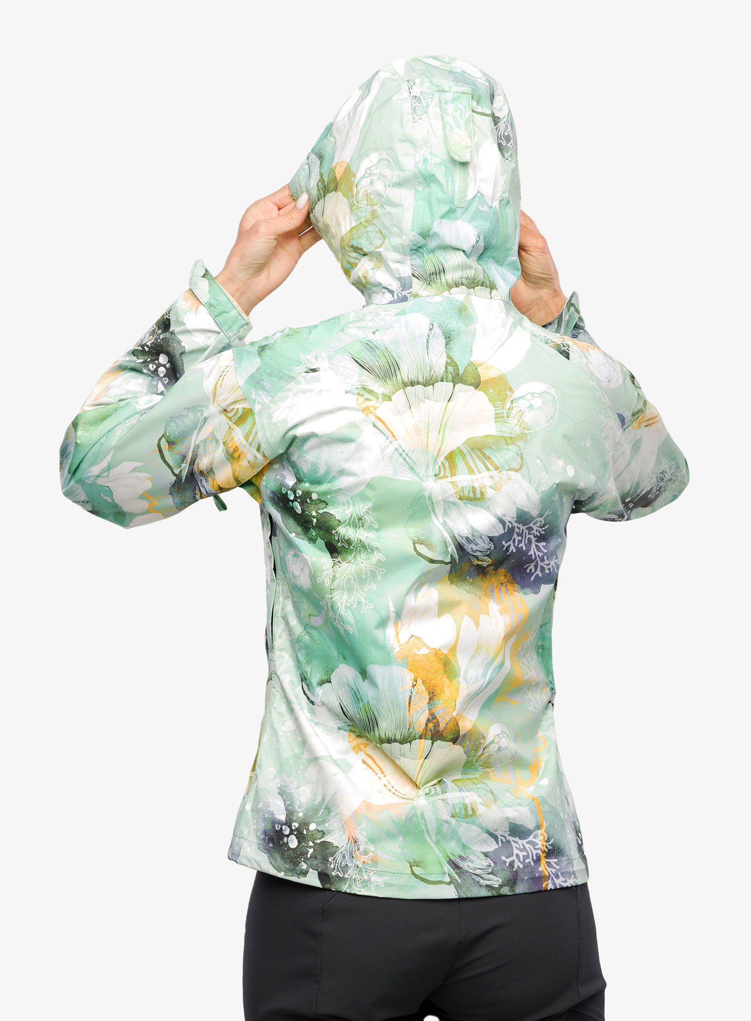 Dámská bunda do deště Helly Hansen Loke Print Jacket - jade esra