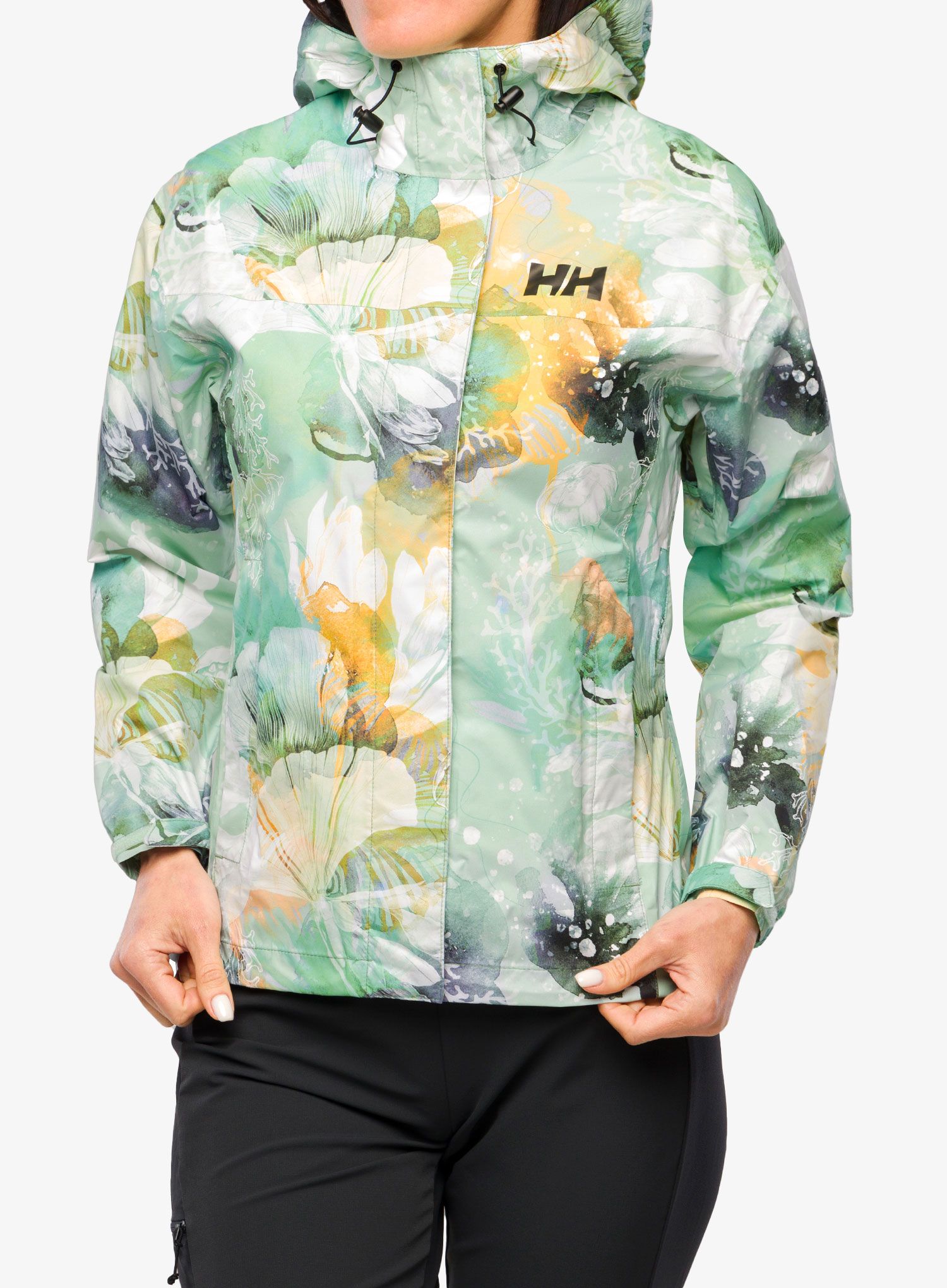 Dámská bunda do deště Helly Hansen Loke Print Jacket - jade esra