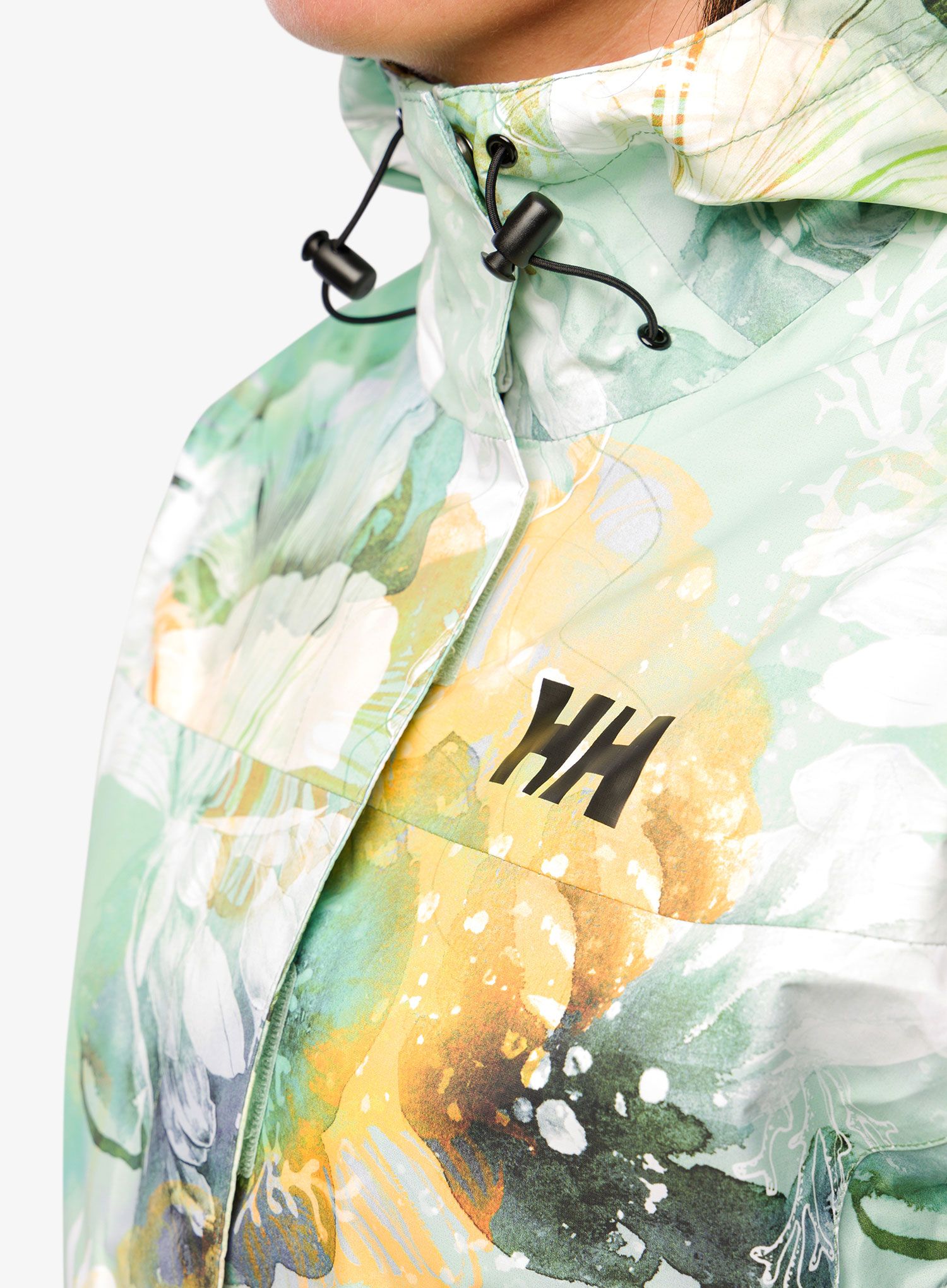 Dámská bunda do deště Helly Hansen Loke Print Jacket - jade esra