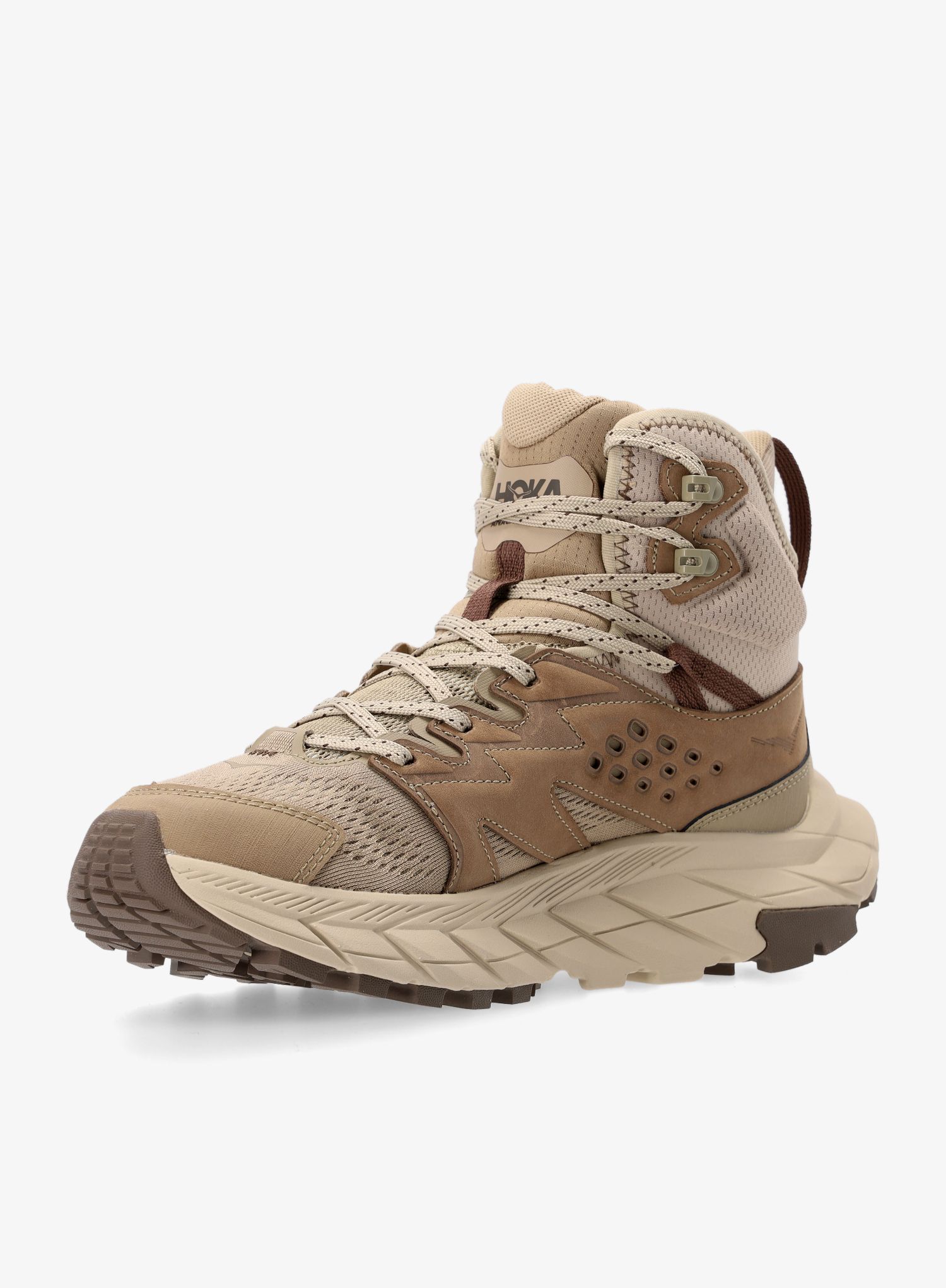 Turistické boty Hoka Anacapa Breeze Mid - dune/oxford tan