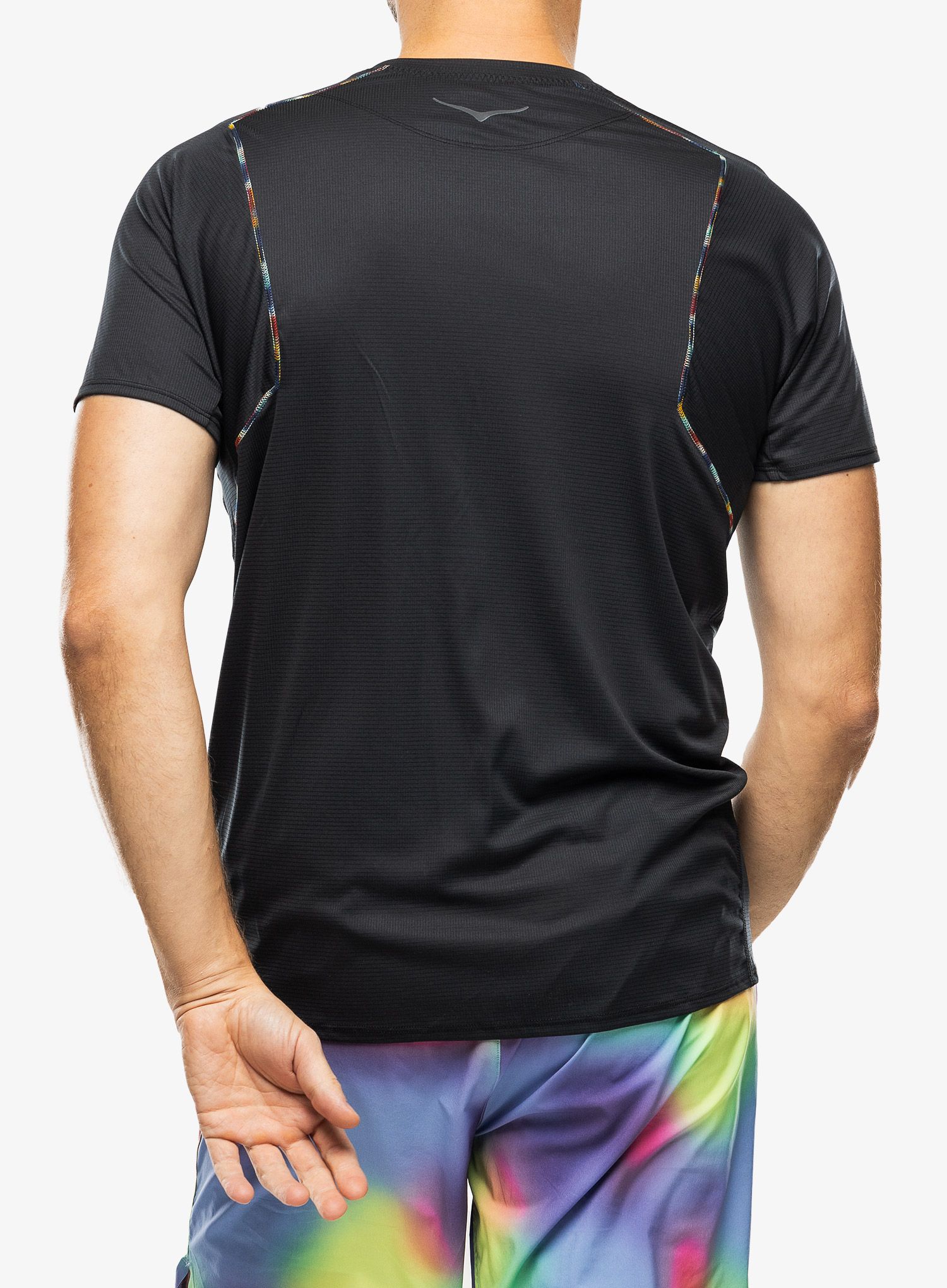 Běžecké tričko Hoka Glide Short Sleeve - black/multi