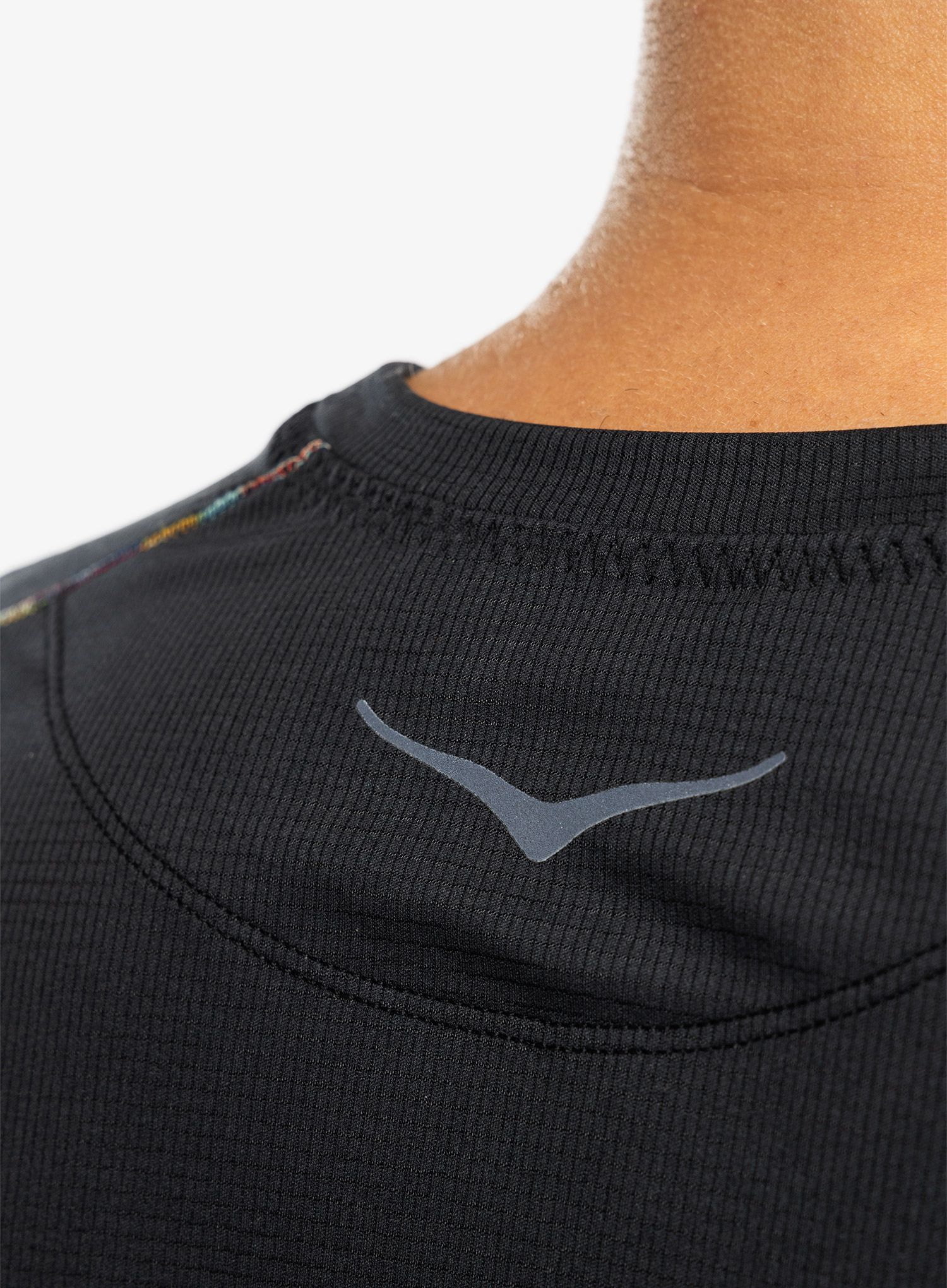 Běžecké tričko Hoka Glide Short Sleeve - black/multi
