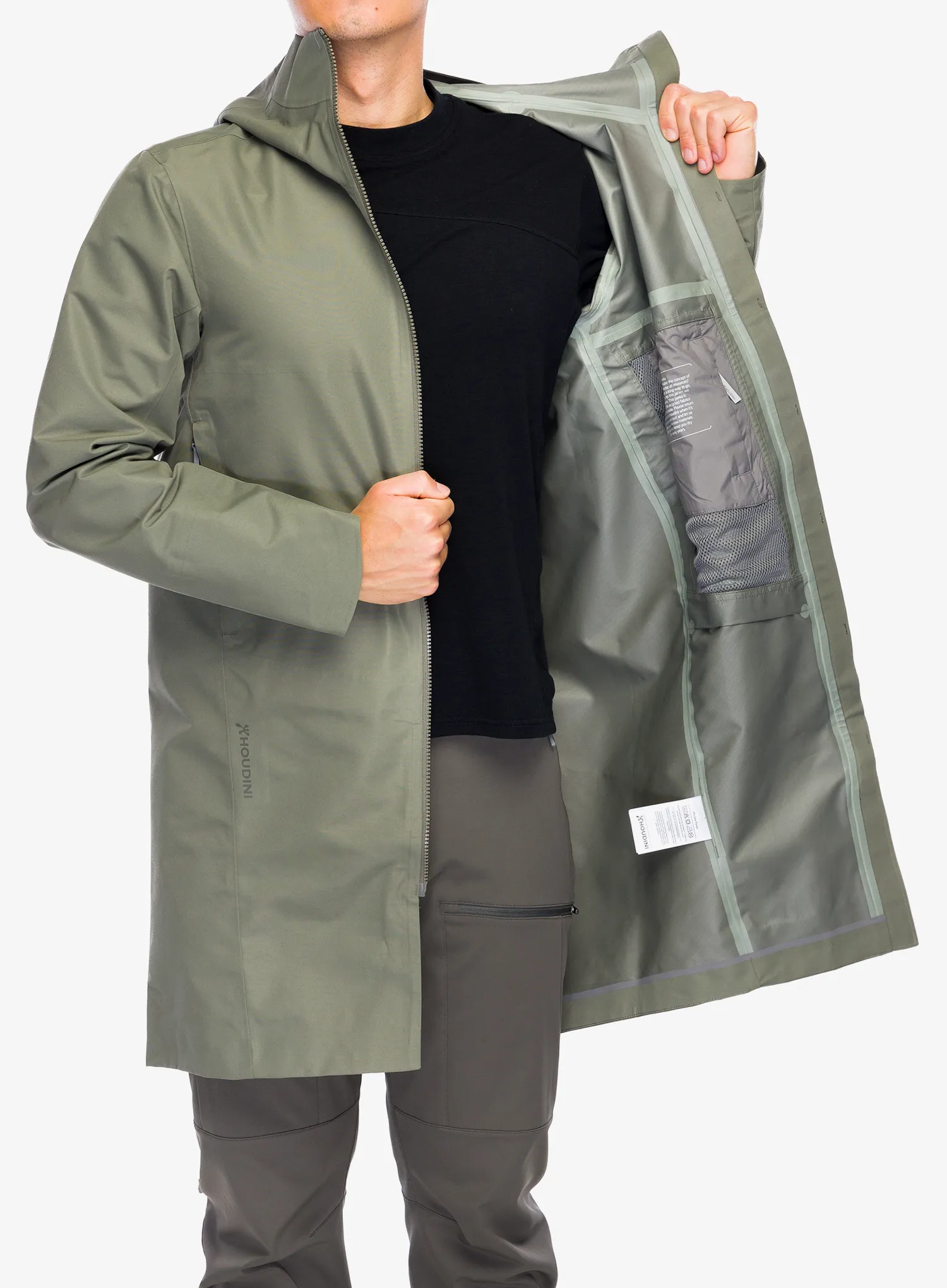Bunda do deště Houdini One Parka - sage green