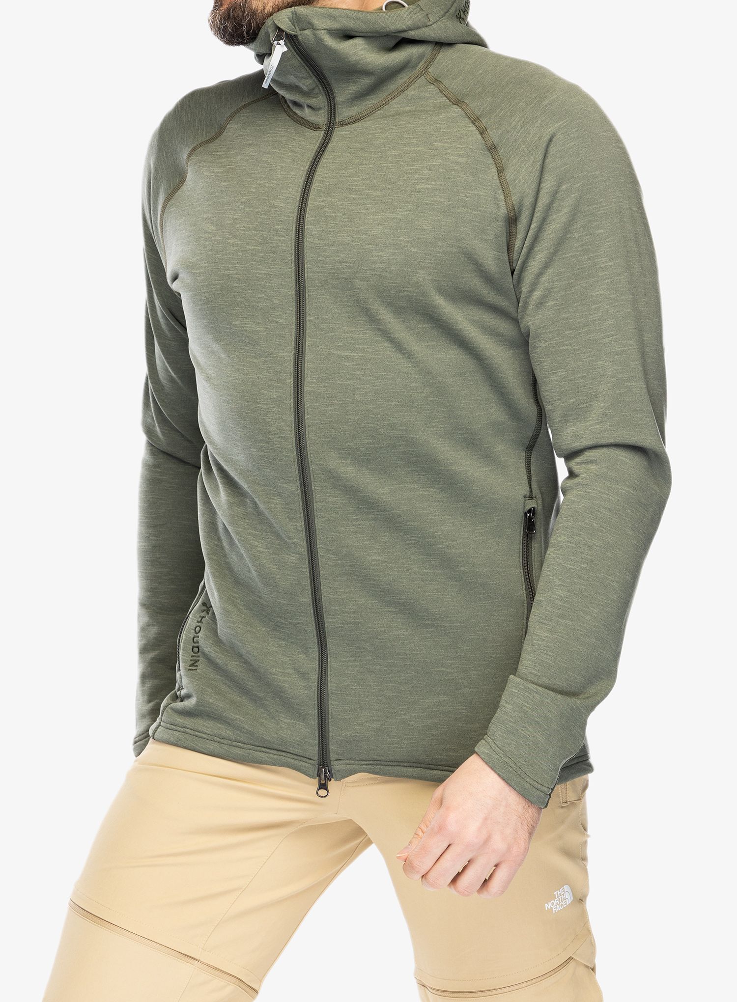 Outdoorova mikina Houdini Outright Houdi - sage green
