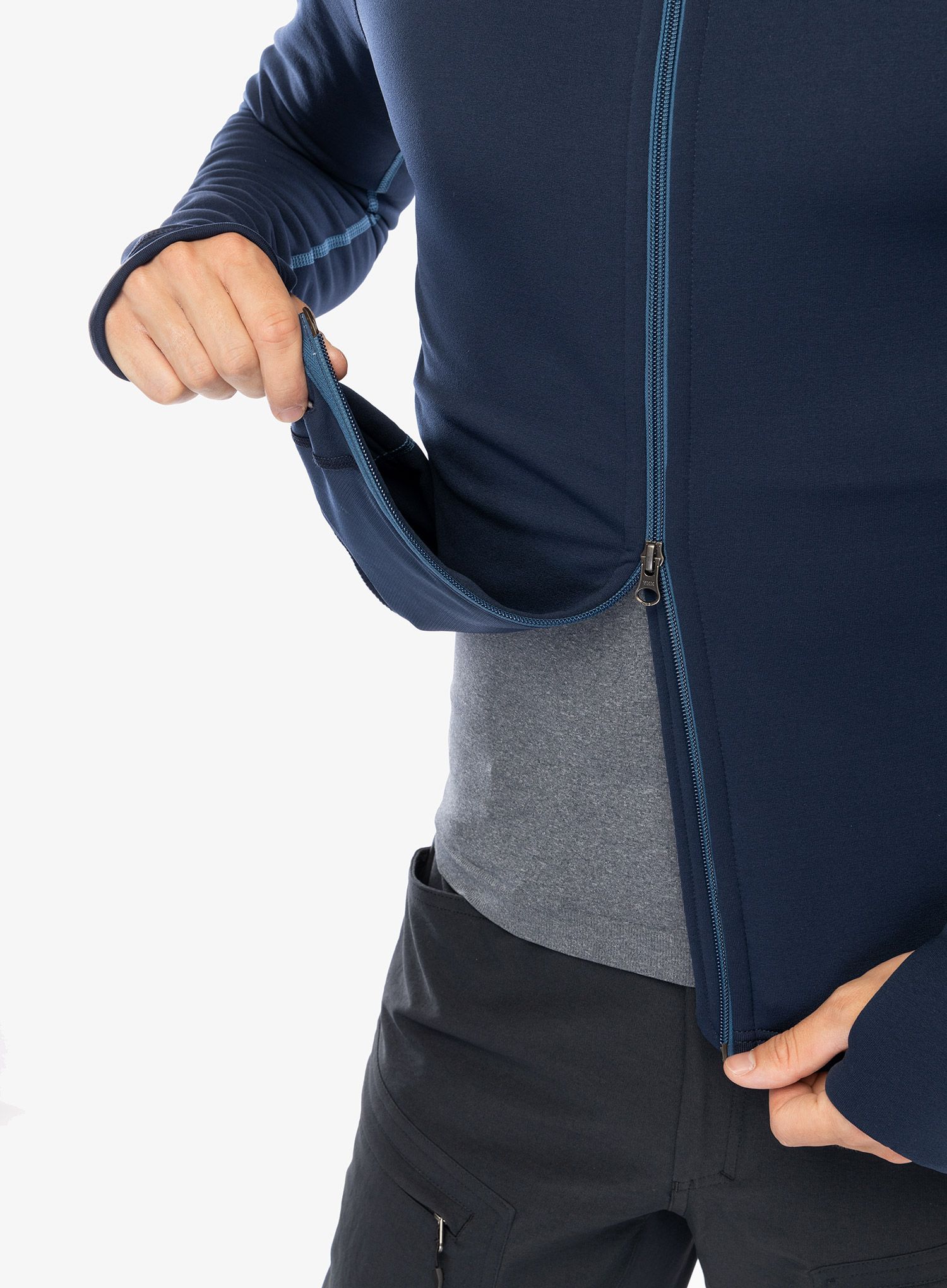 Fleece mikina s kapucí Houdini Power Houdi - blue illusion