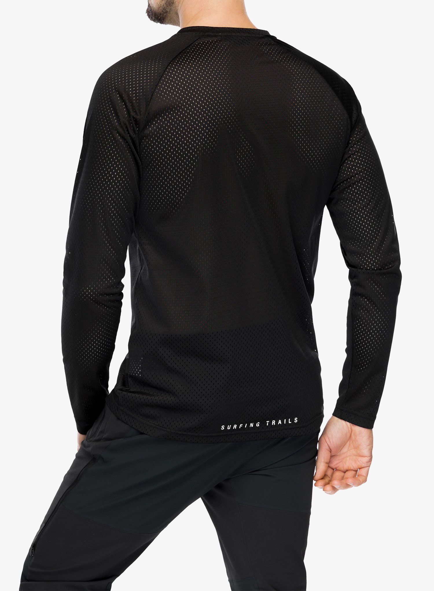 Cyklistická mikina ION Logo LS Jersey - black
