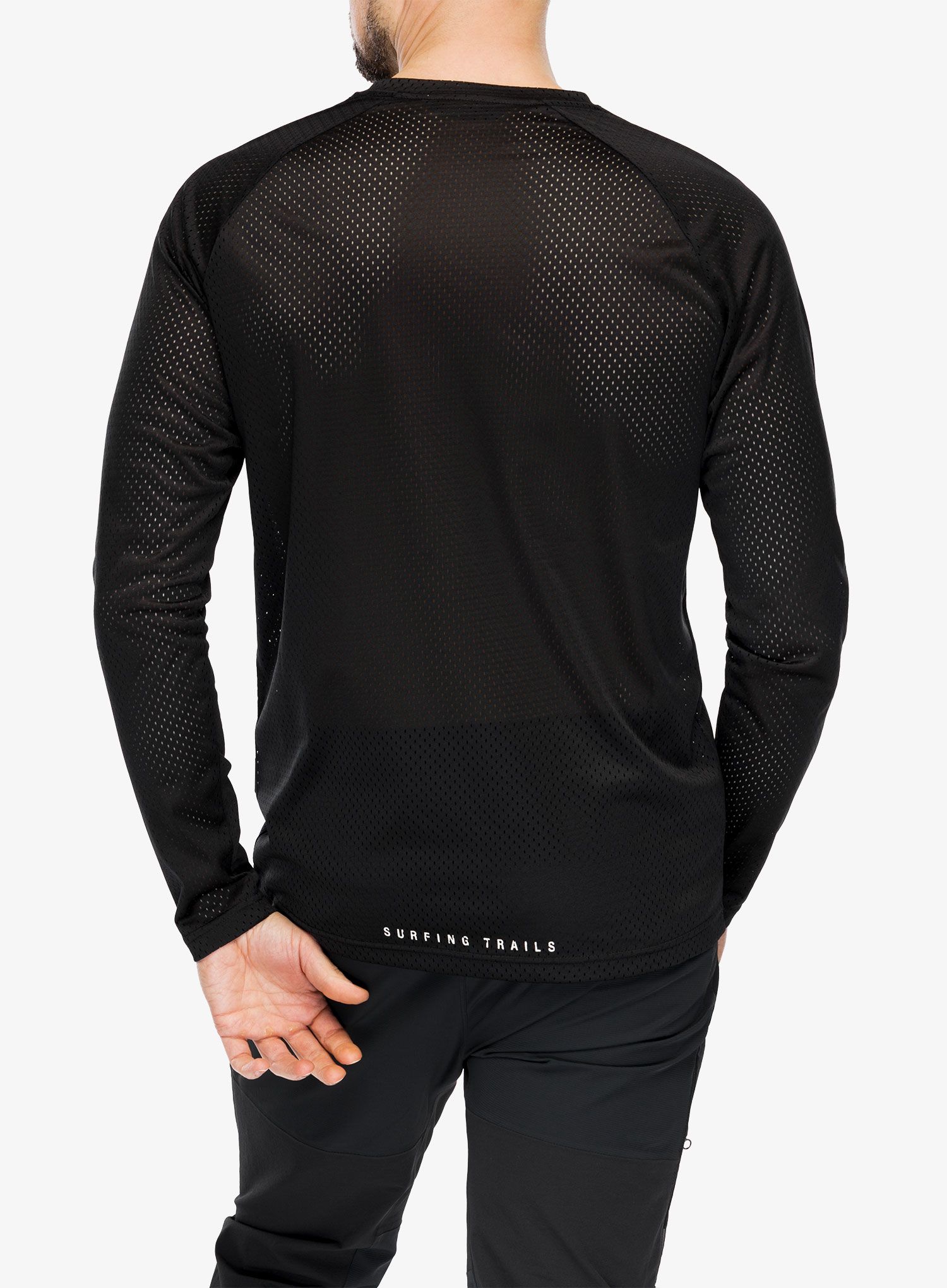 Cyklistická mikina ION Logo LS Jersey - black