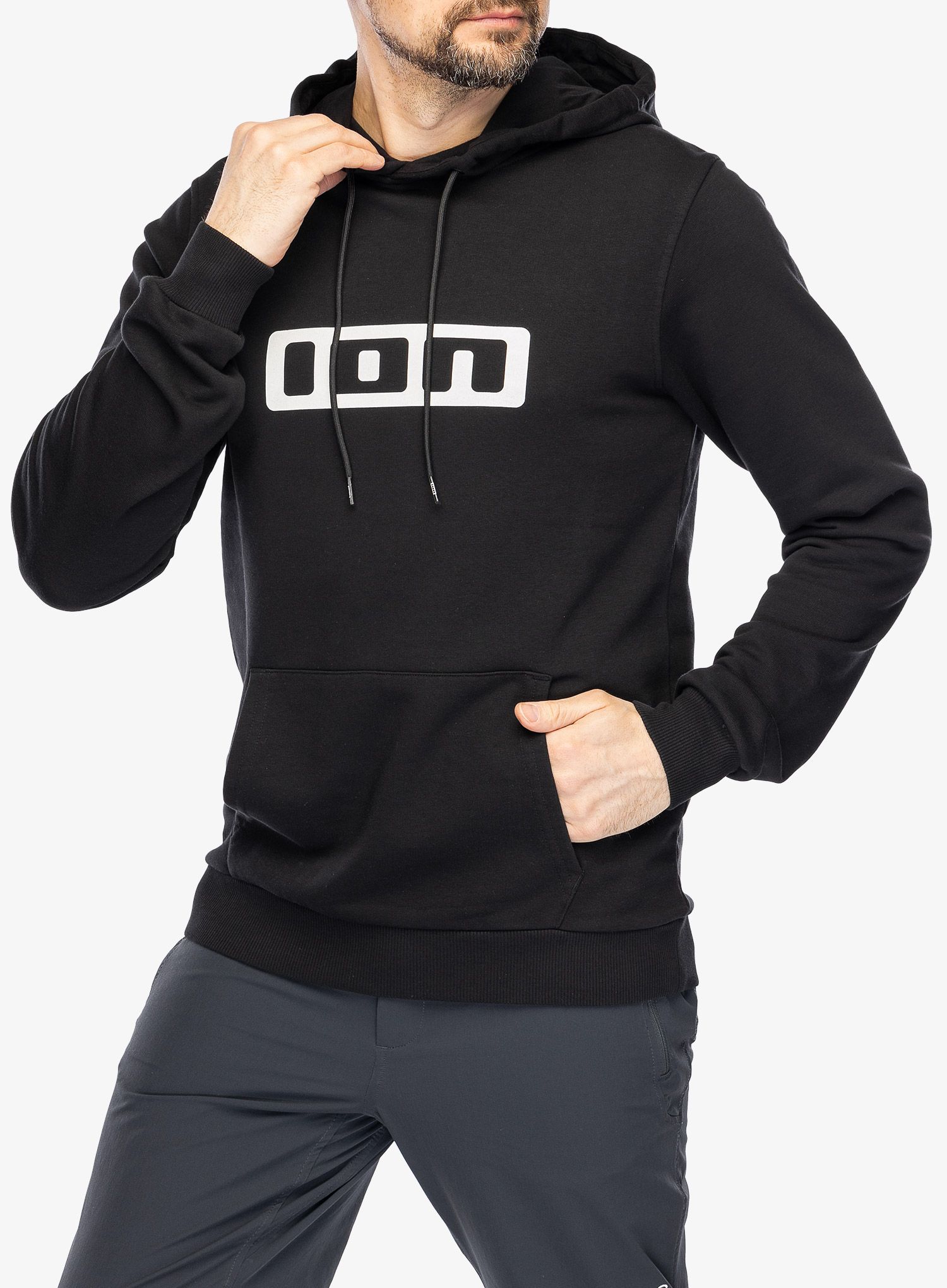 Mikina s kapucí ION Logo - black