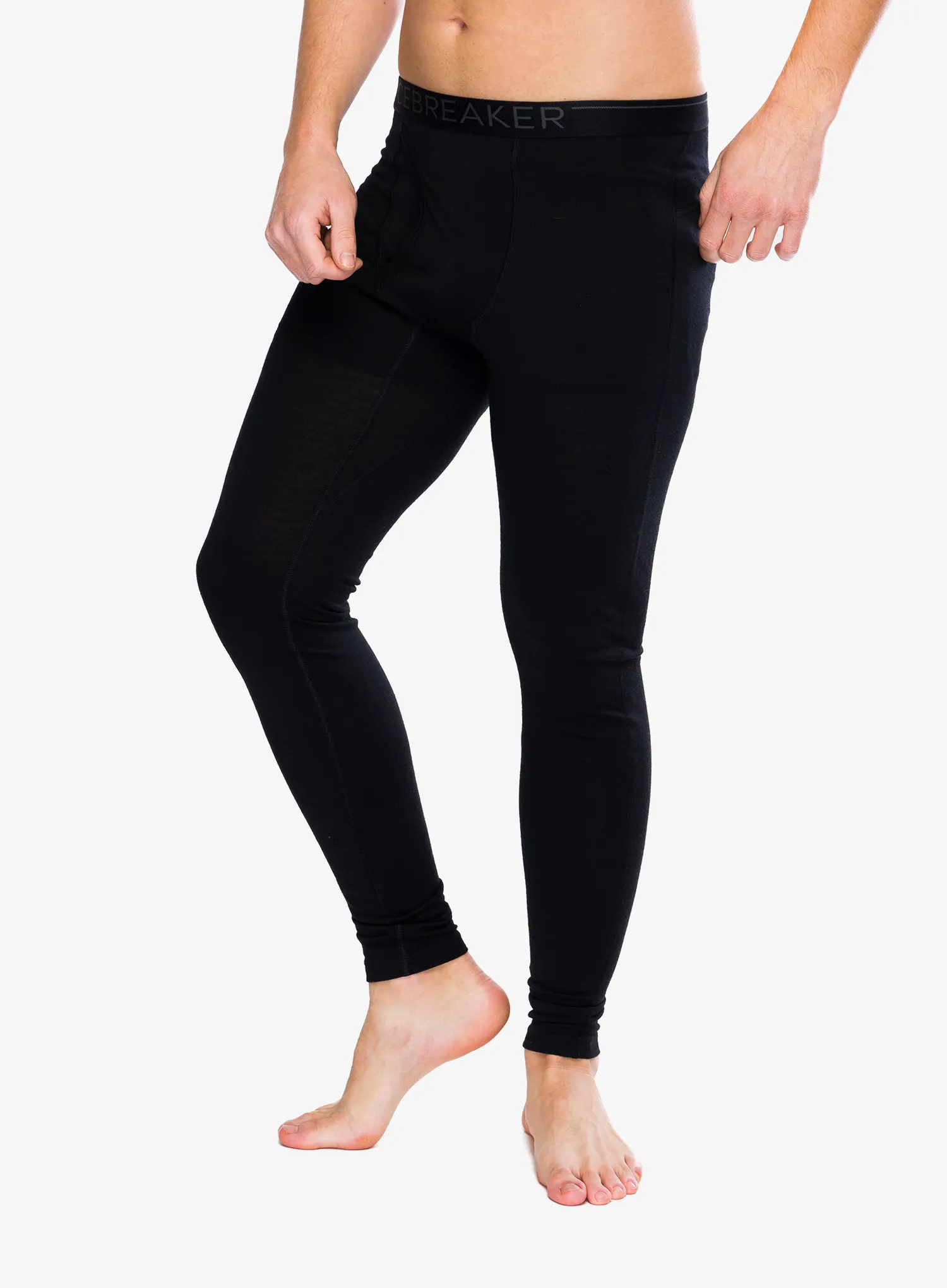 Termální legíny Icebreaker 200 Oasis Leggings W/Fly - black