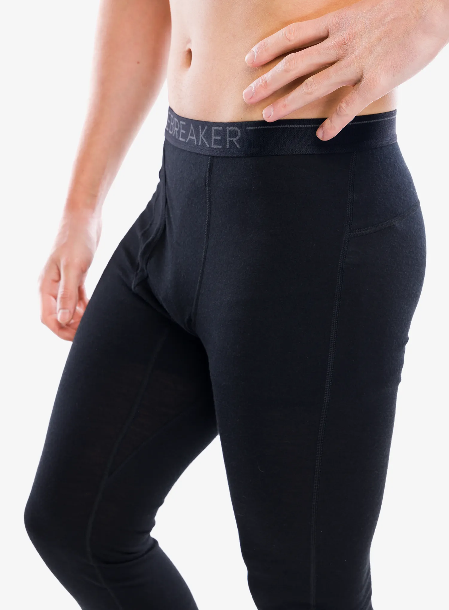 Termální legíny Icebreaker 200 Oasis Leggings W/Fly - black