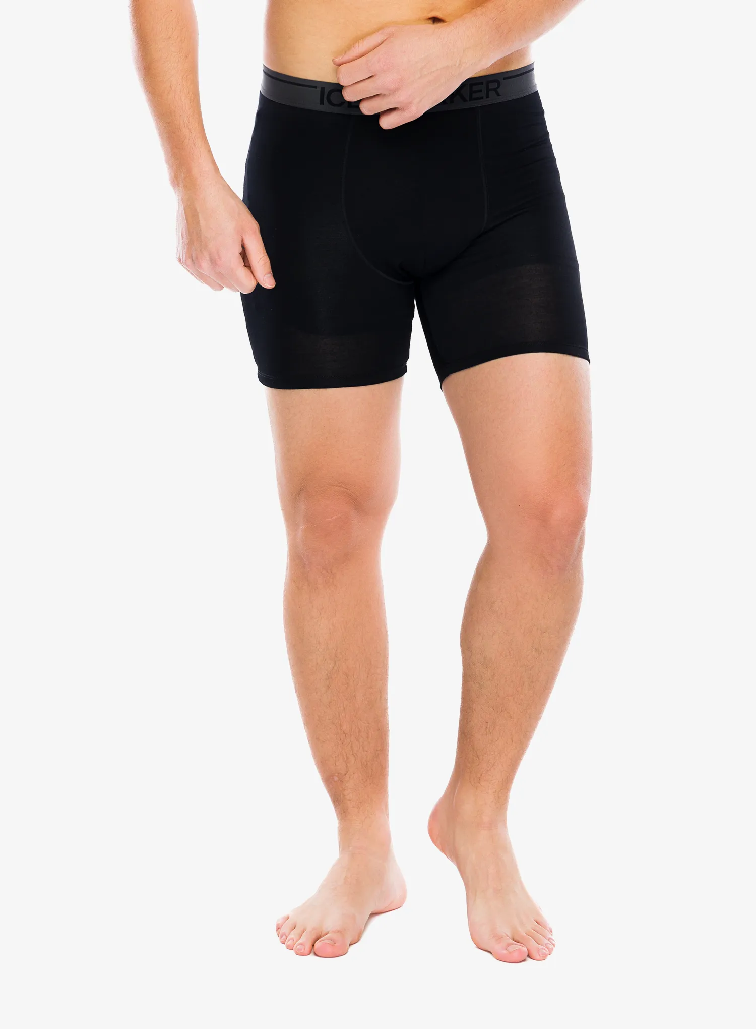 Termoaktivní boxerky Icebreaker Anatomica Long Boxers - blk