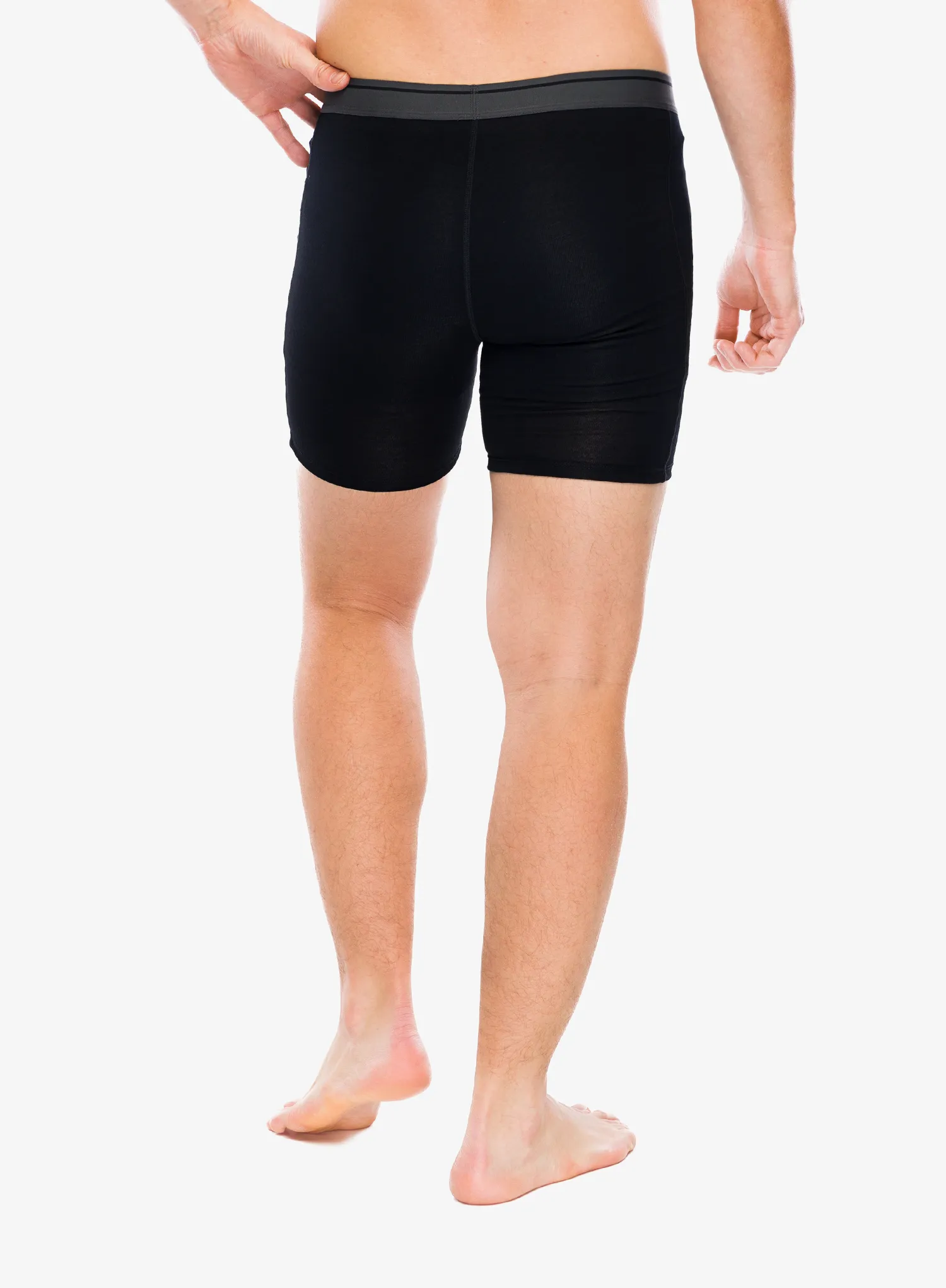 Termoaktivní boxerky Icebreaker Anatomica Long Boxers - blk