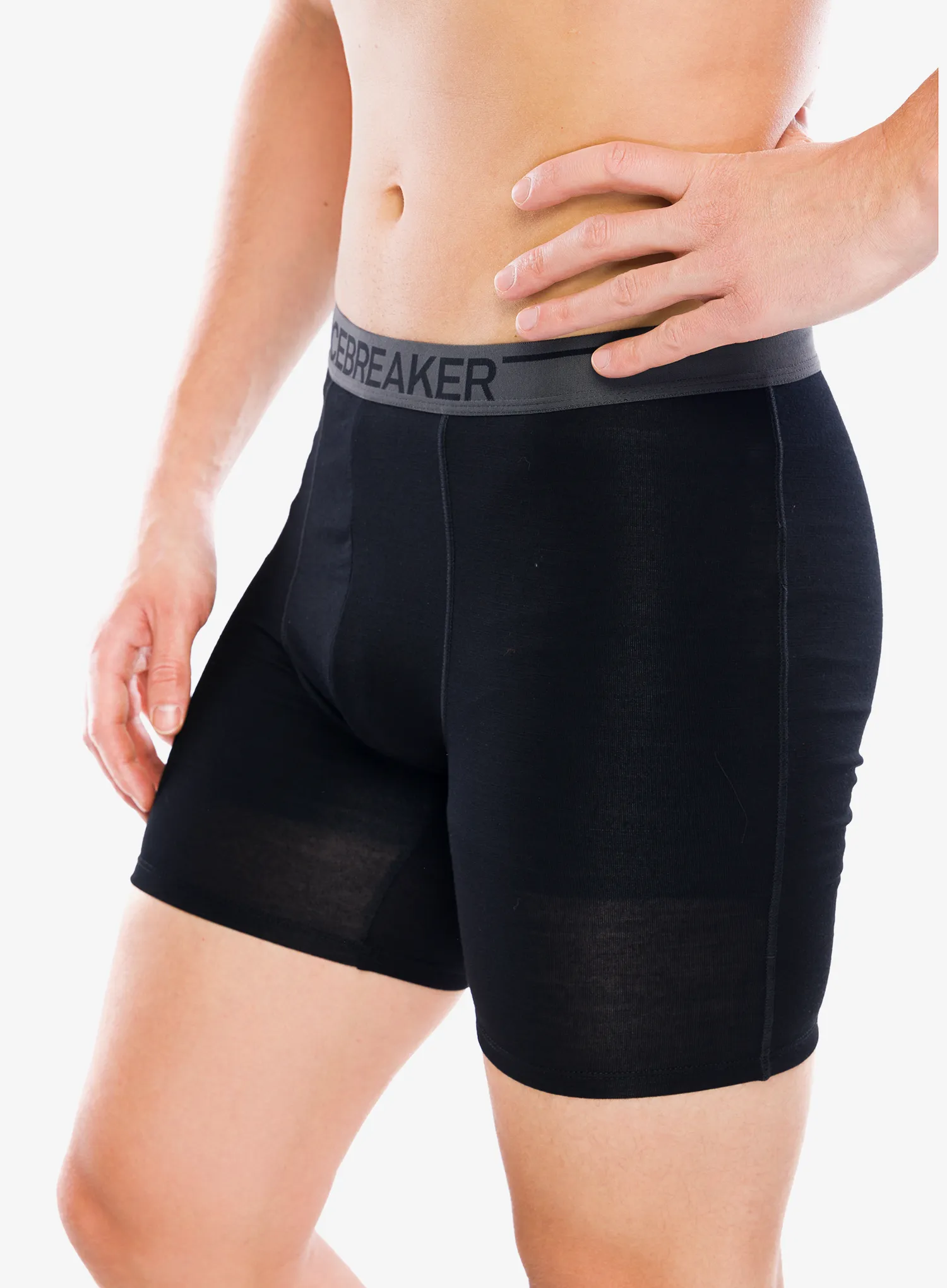 Termoaktivní boxerky Icebreaker Anatomica Long Boxers - blk