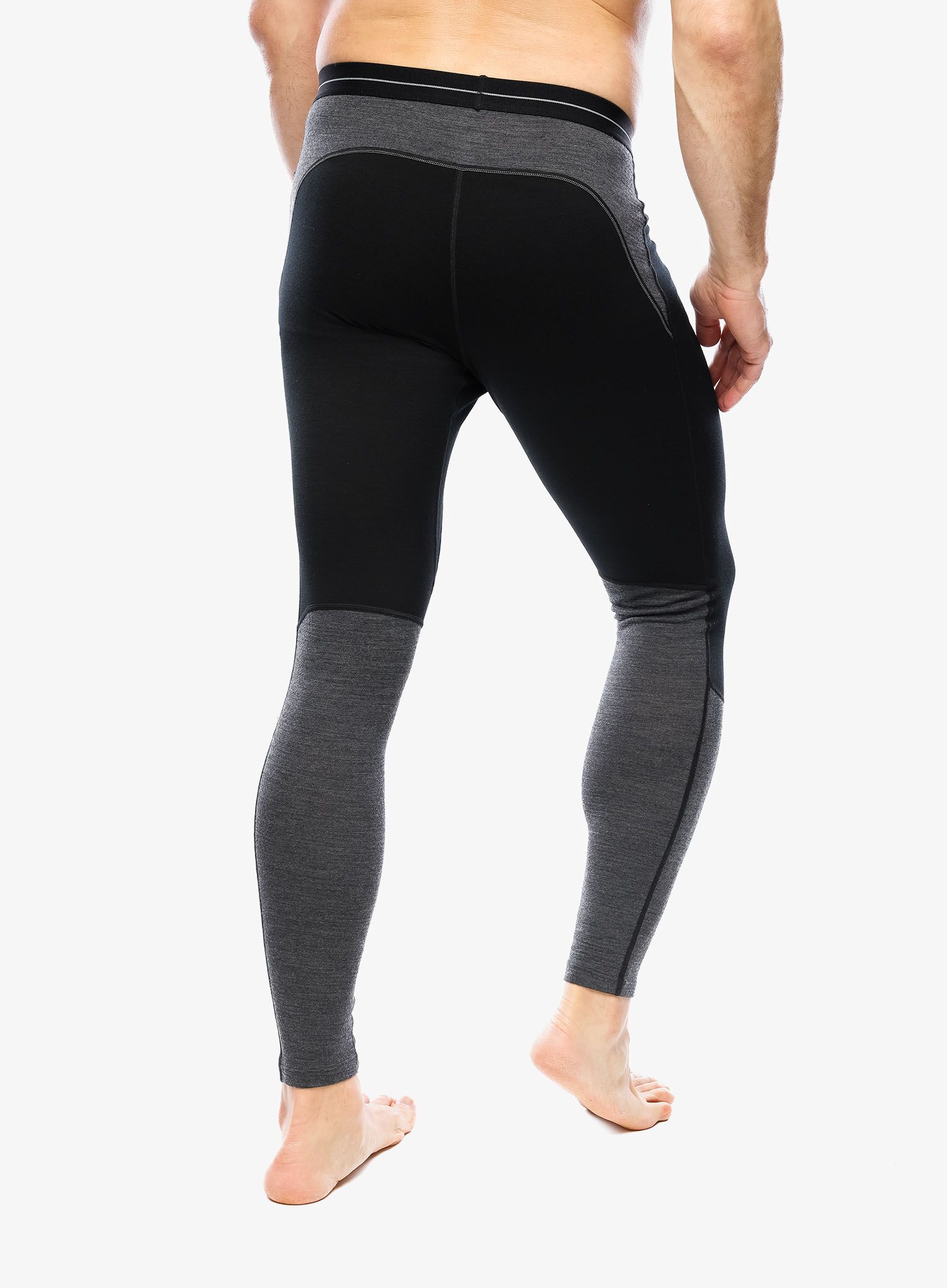 Termolegíny Icebreaker Men 200 ZoneKnit Leggings - black/jet hthr/cb