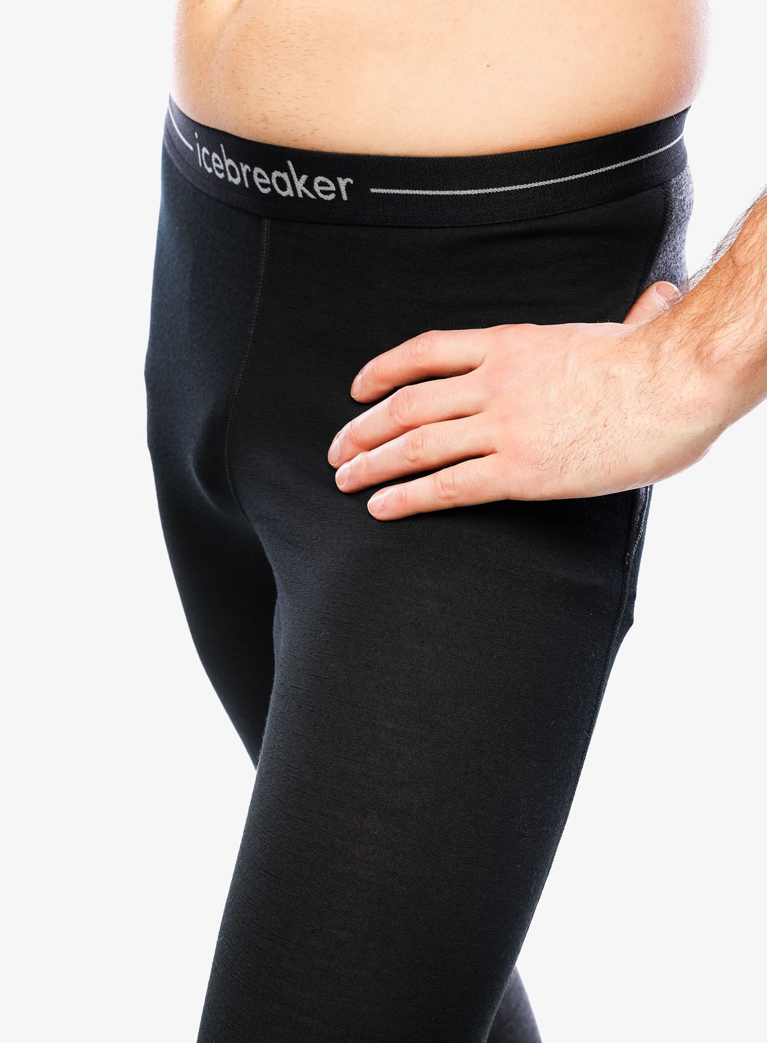 Termolegíny Icebreaker Men 200 ZoneKnit Leggings - black/jet hthr/cb