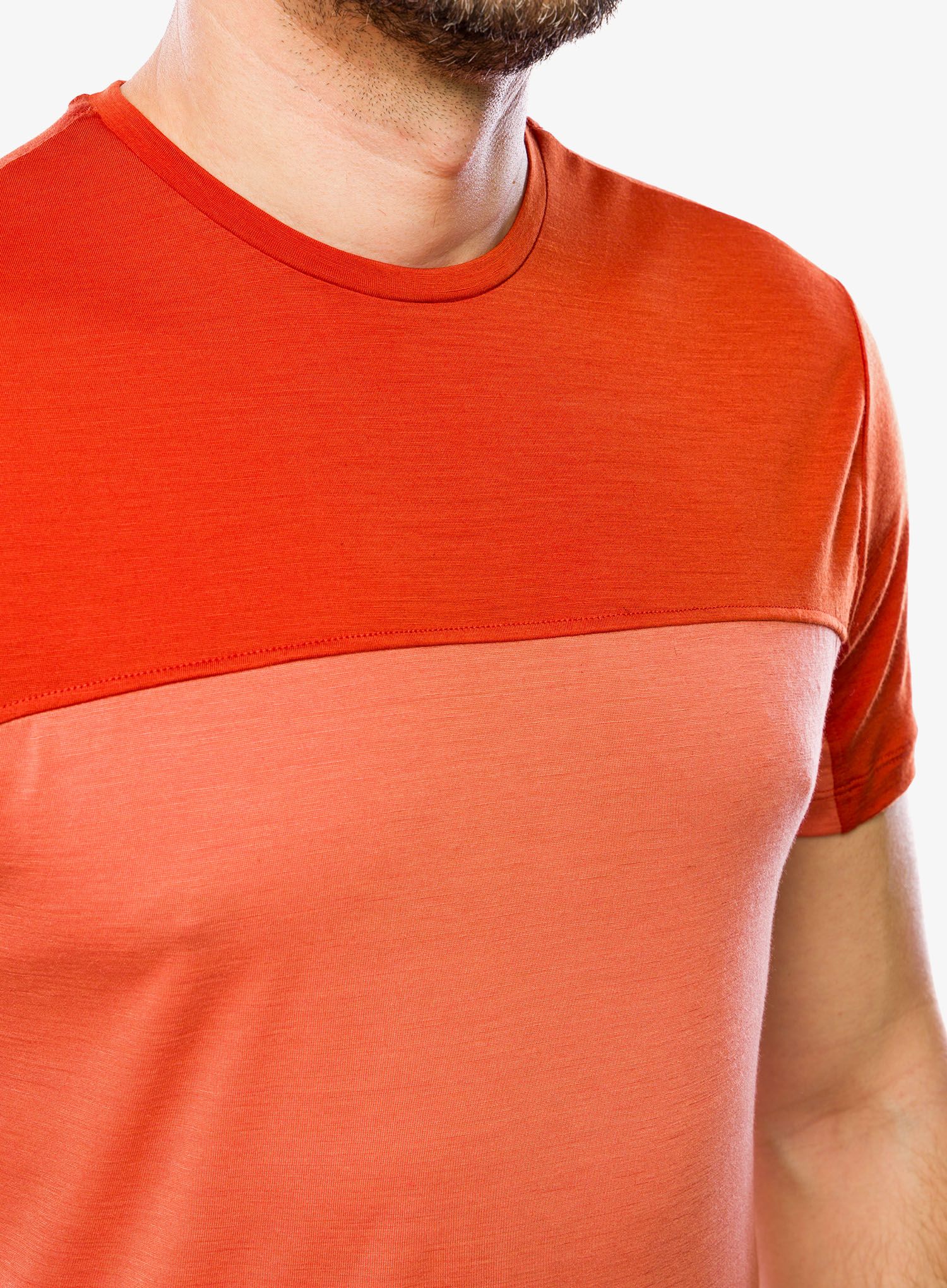 Merino triko Icebreaker Merino 125 Cool-Lite Sphere III SS Tee Colour Block - ember/molten