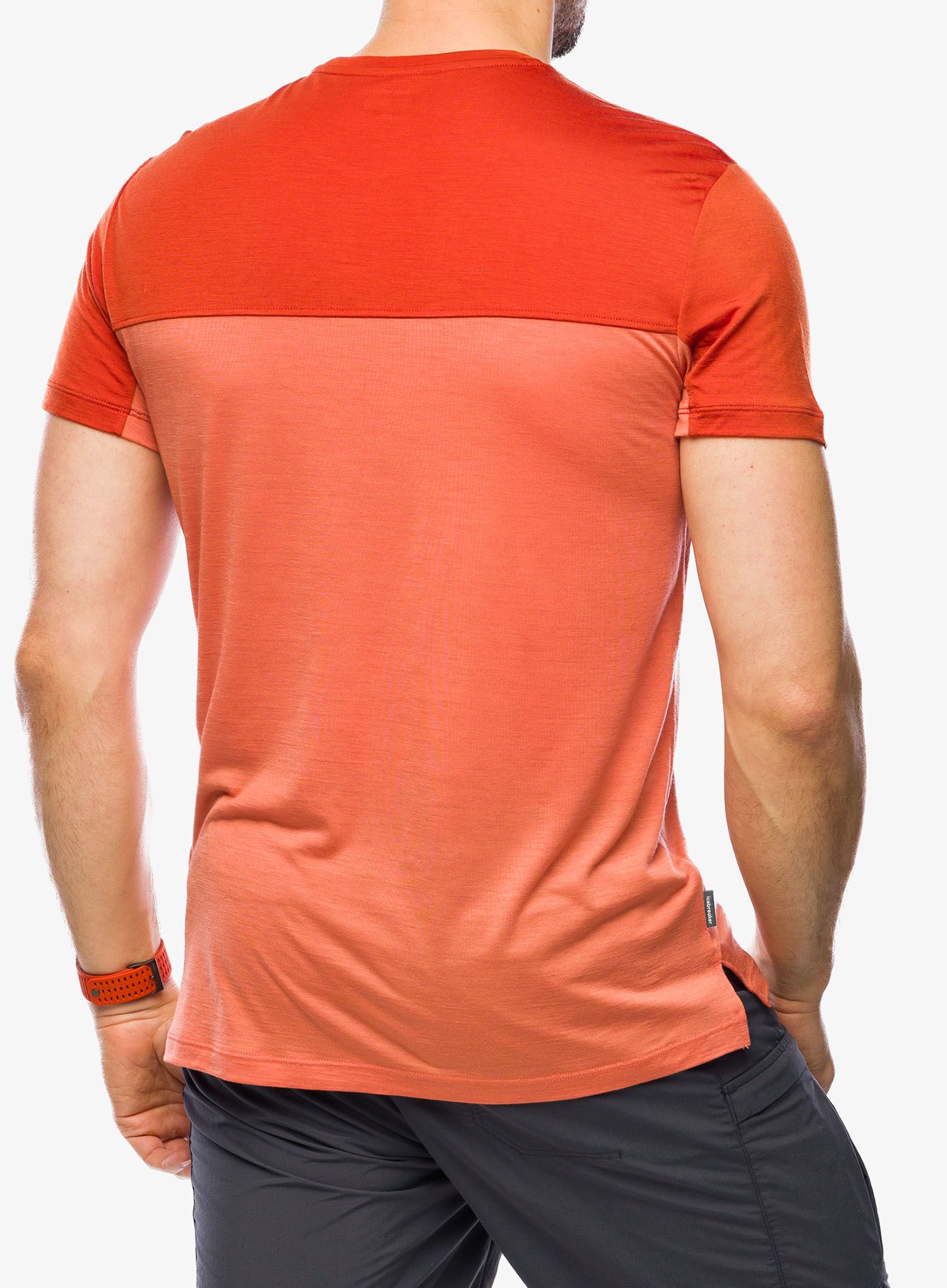 Merino triko Icebreaker Merino 125 Cool-Lite Sphere III SS Tee Colour Block - ember/molten