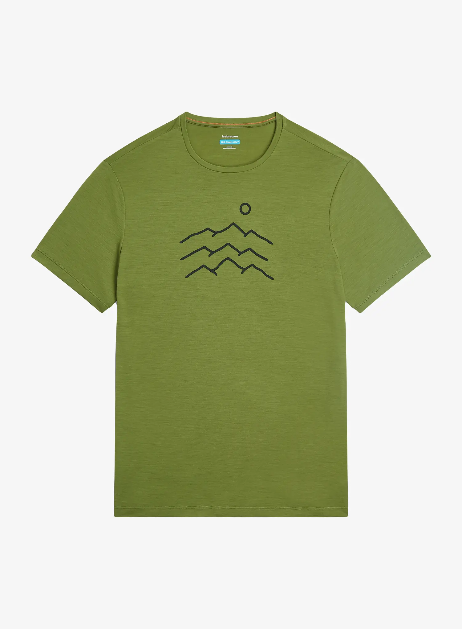 Tričko s potiskem Icebreaker Merino 125 Cool-Lite Sphere SS Tee Across - sphagnum
