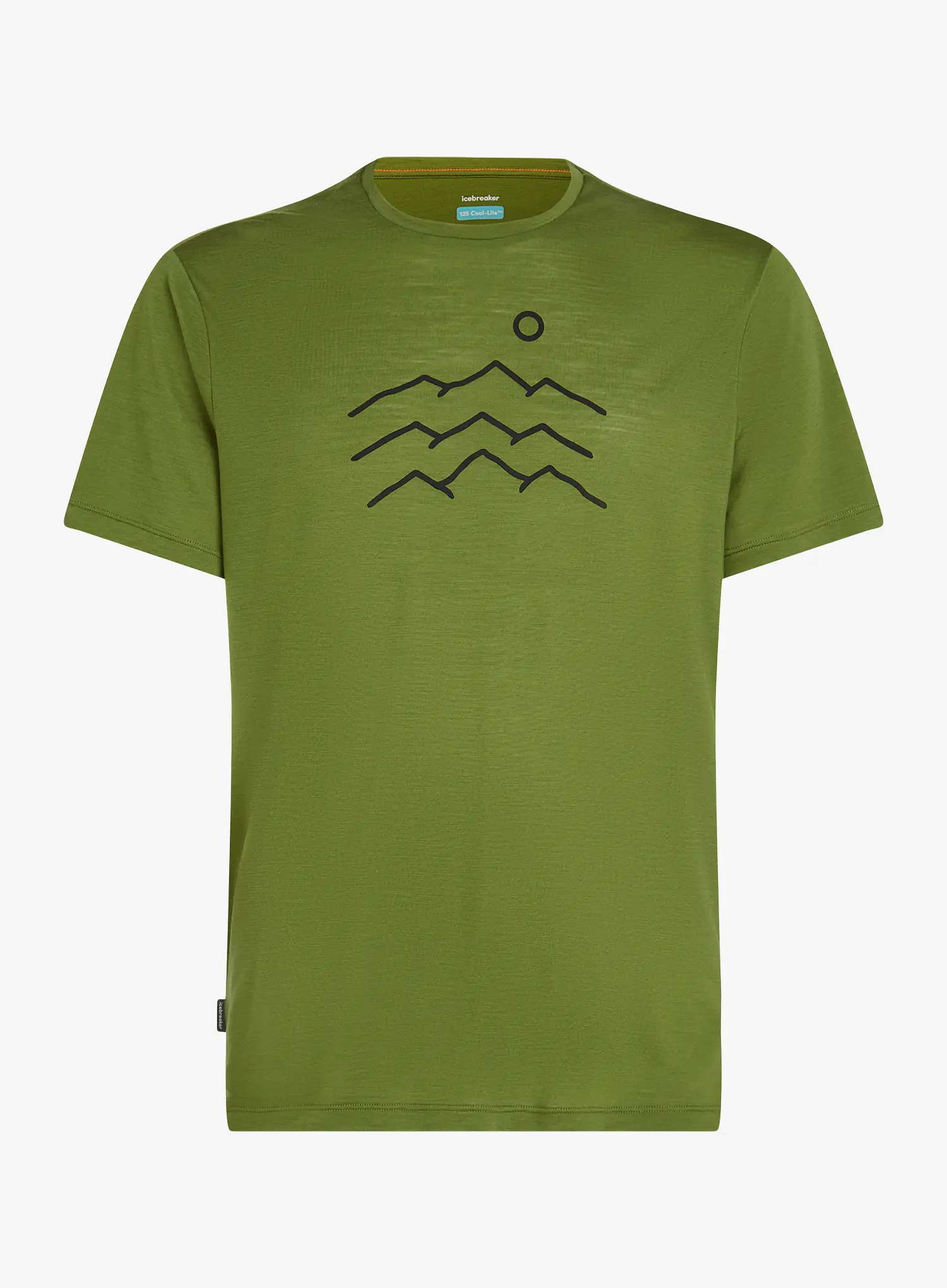 Tričko s potiskem Icebreaker Merino 125 Cool-Lite Sphere SS Tee Across - sphagnum
