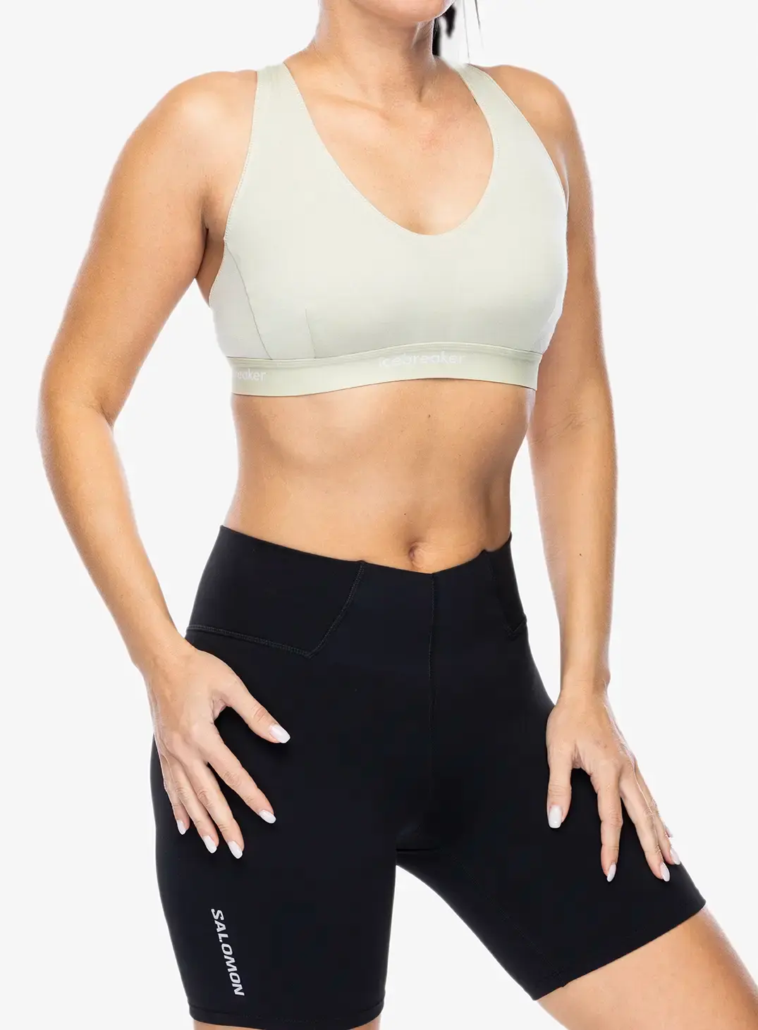 Sportovní podprsenka Icebreaker Merino 125 Cool-Lite Sprite Racerback Bra - ashen