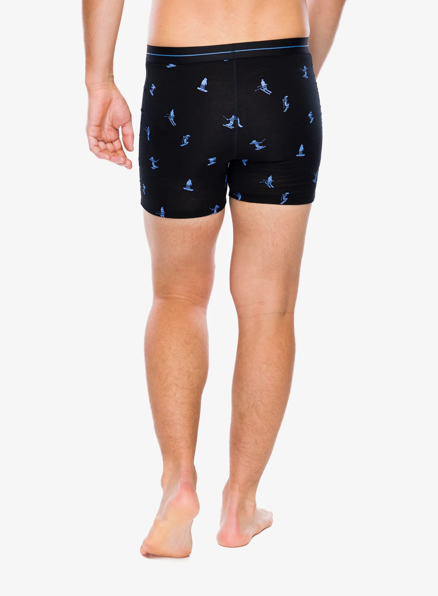 Funkční boxerky Icebreaker Merino 150 Anatomica Boxers Ski Day - black/aop