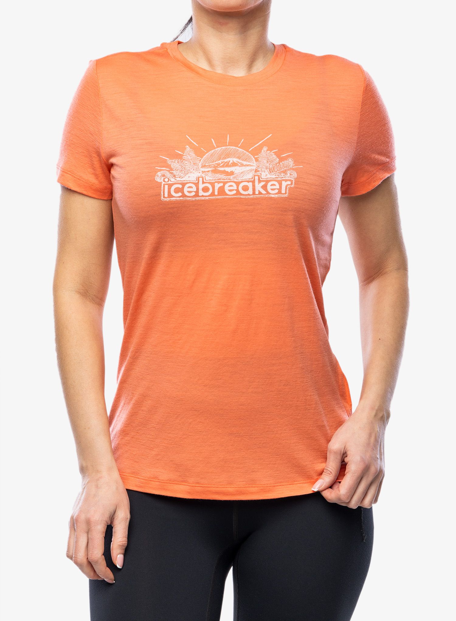 Dámské tričko Icebreaker Merino 150 Tech Lite III SS Tee IB Grown Naturally - tang
