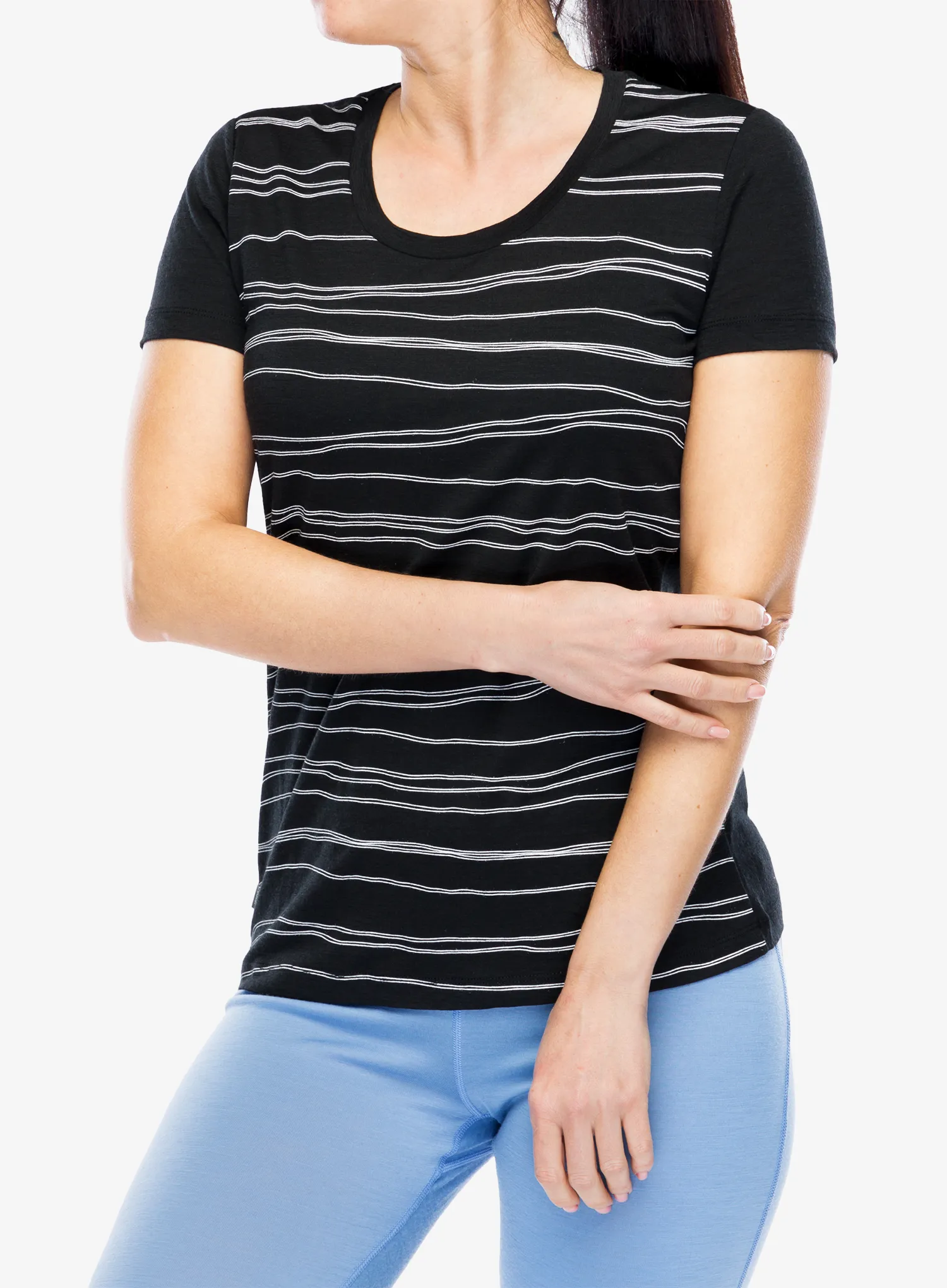 Merino triko dámské Icebreaker Merino 150 Tech Lite SS Scoop Tee Sea of Summits - black