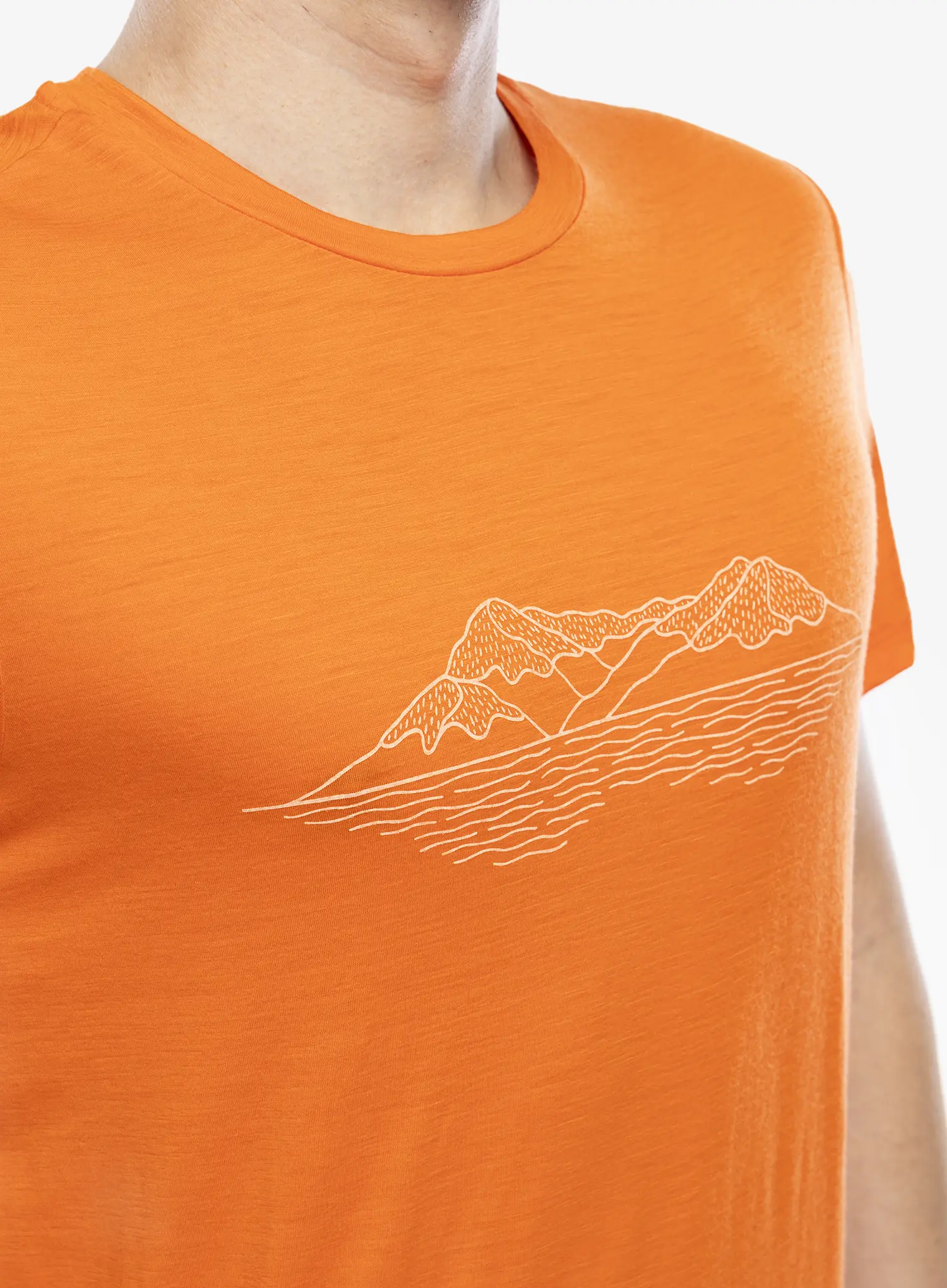 Merino triko Icebreaker Merino 150 Tech Lite SS T Pukaki Reflected - blaze